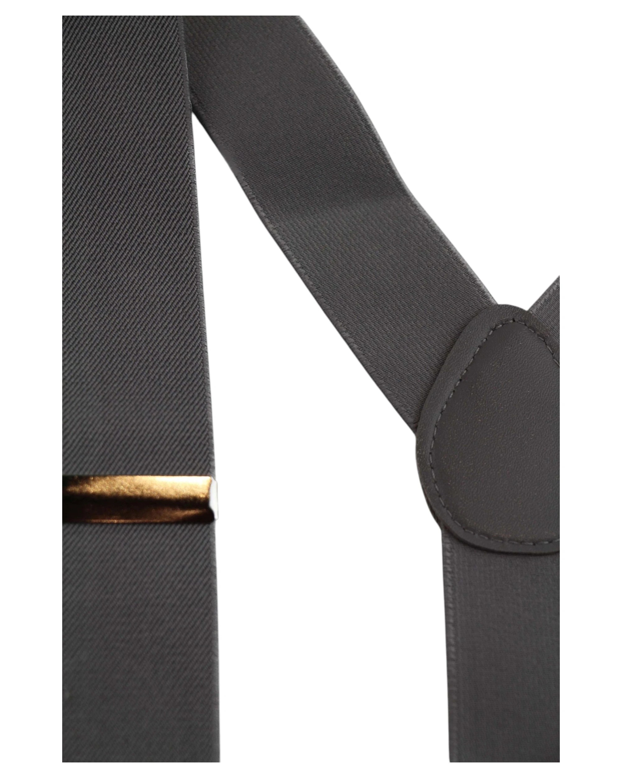 3 Zasel Mens Adjustable Wide Heavy Duty 100cm Suspenders - Silver, 3 of 3