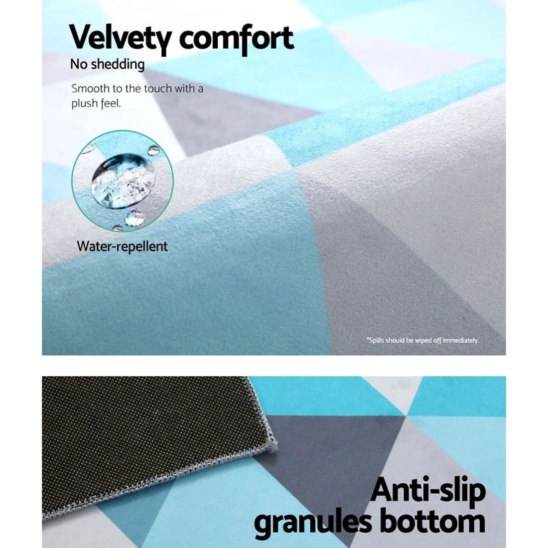 6 Artiss Floor Rug 200x290 Mat Carpet Short Pile Tria - Multi, 6 of 7