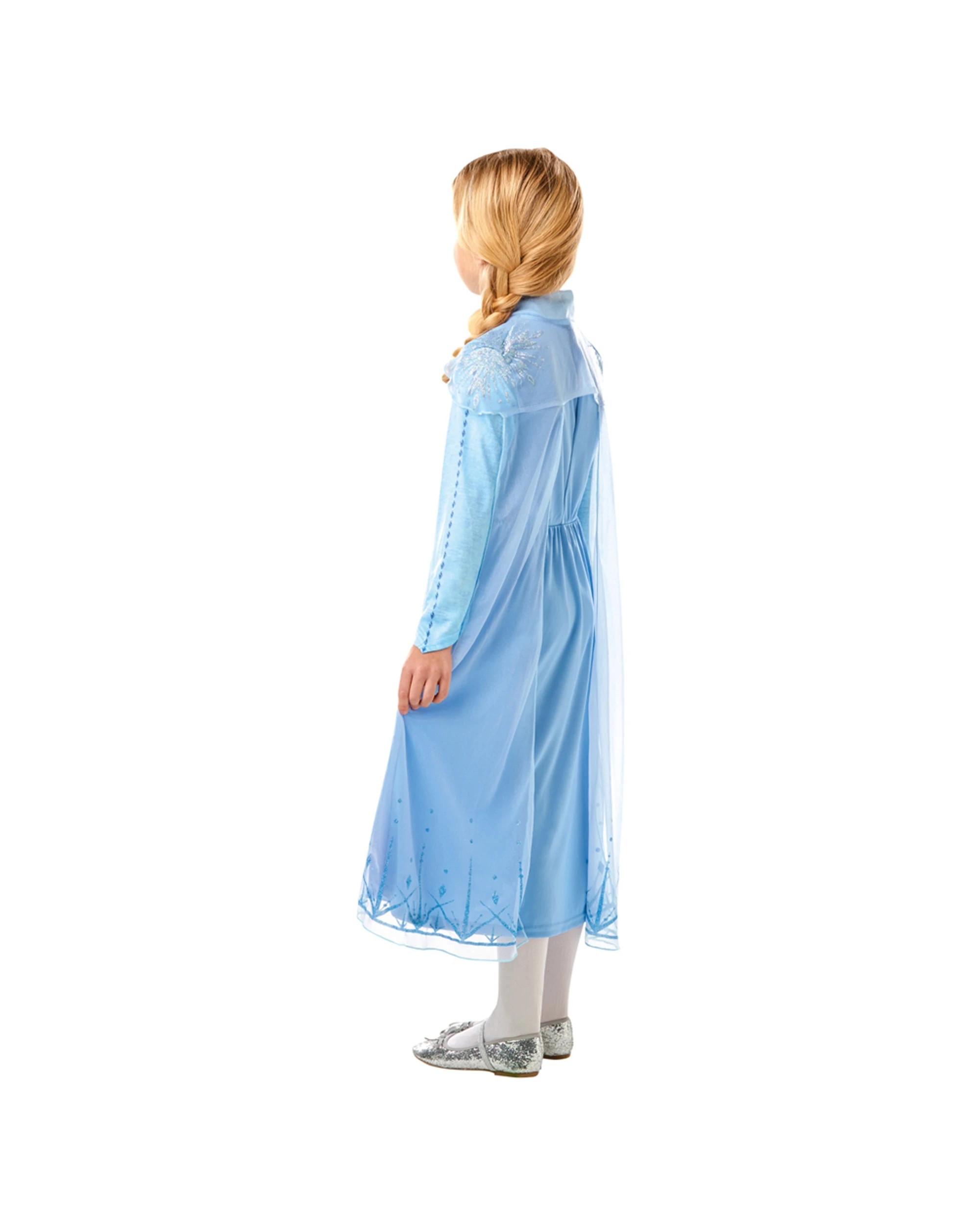3 Disney Elsa Frozen 2 Deluxe Costume Kids Dress Up Party Halloween 5-6y
 - Blue, 3 of 4