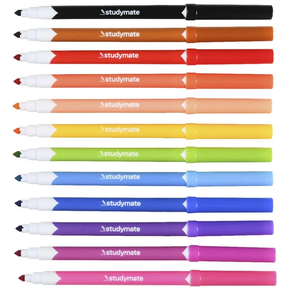 3 Studymate Coloured Markers 12 Pack, 3 of 4