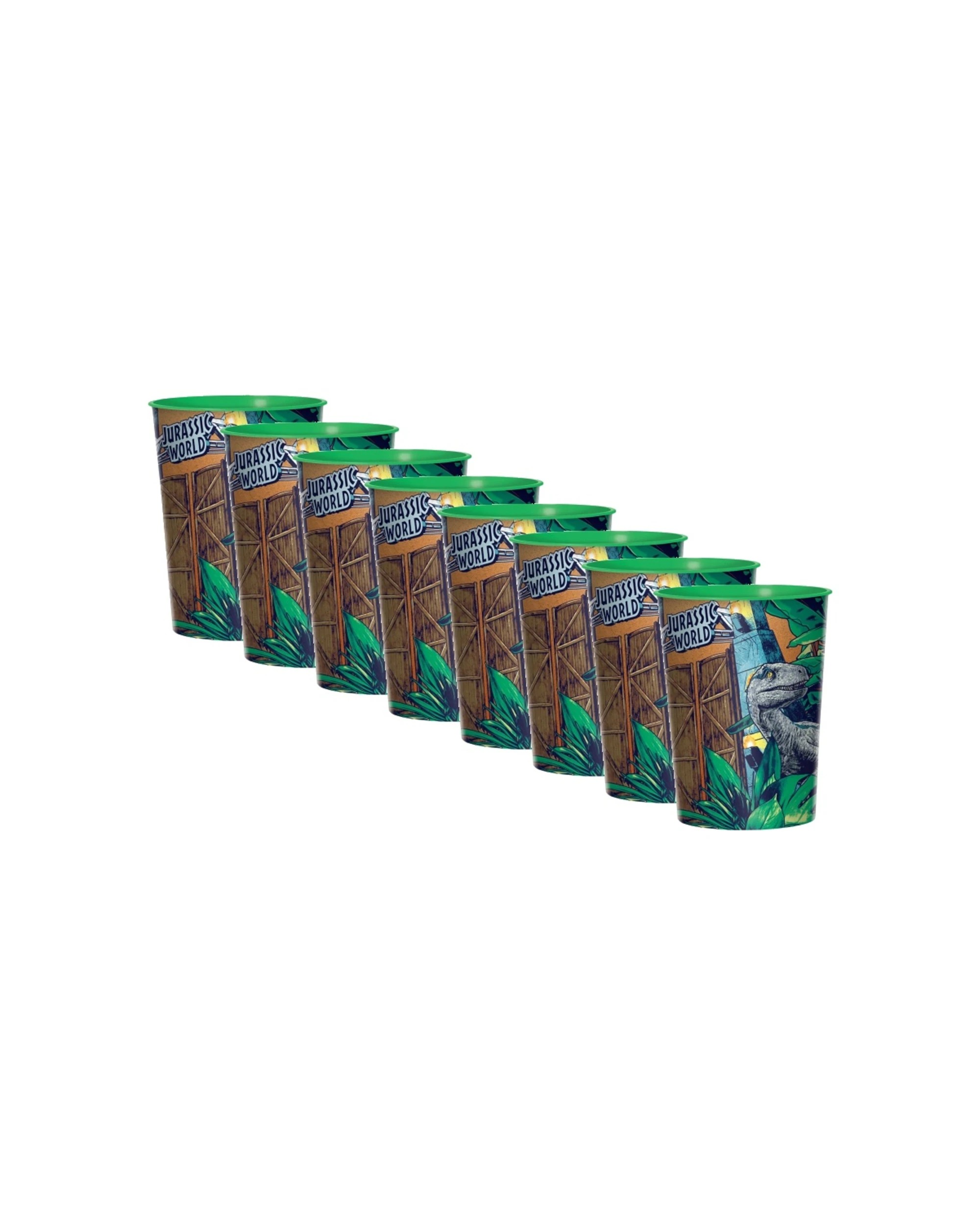 1 Anagram 8pc Disposable 16oz Paper Cups Jurassic Into The Wild 473mL - Multi, 1 of 2