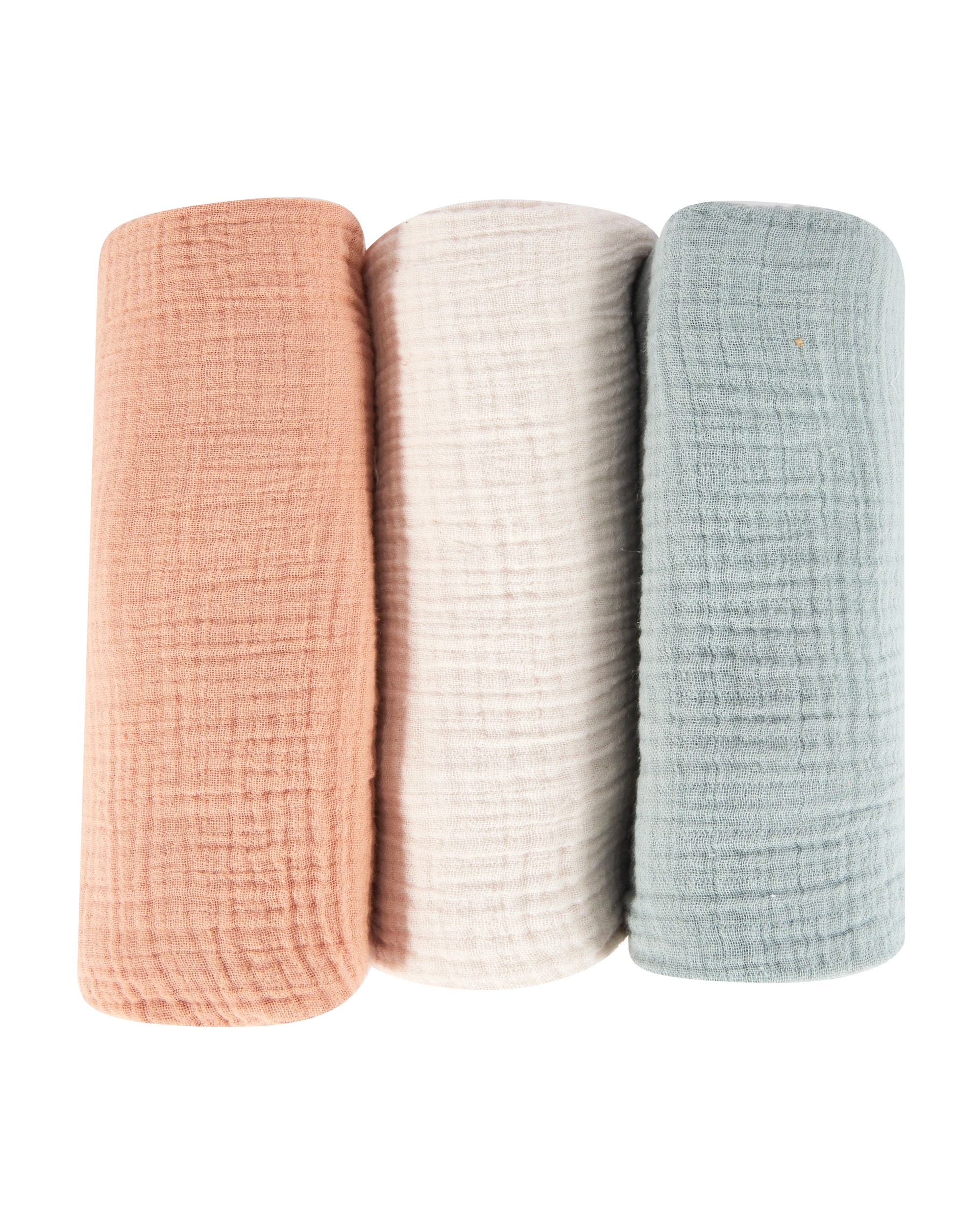 3 3 Pack Cotton Muslin Wraps - Textured, 3 of 7
