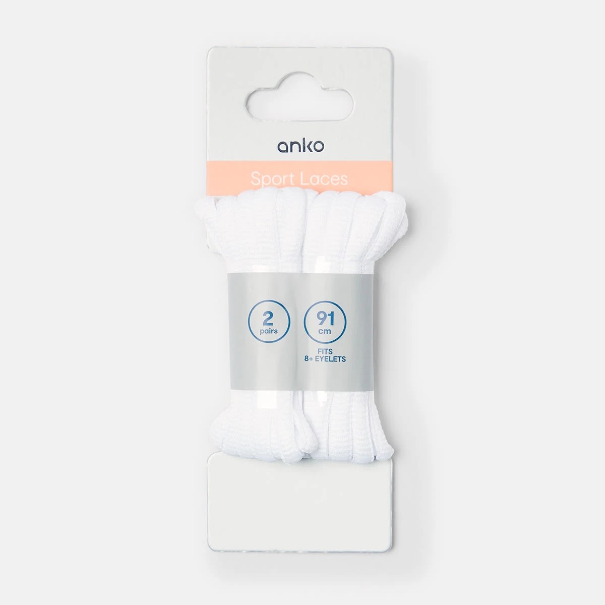 1 2 Pack Sport Laces - White, 1 of 3