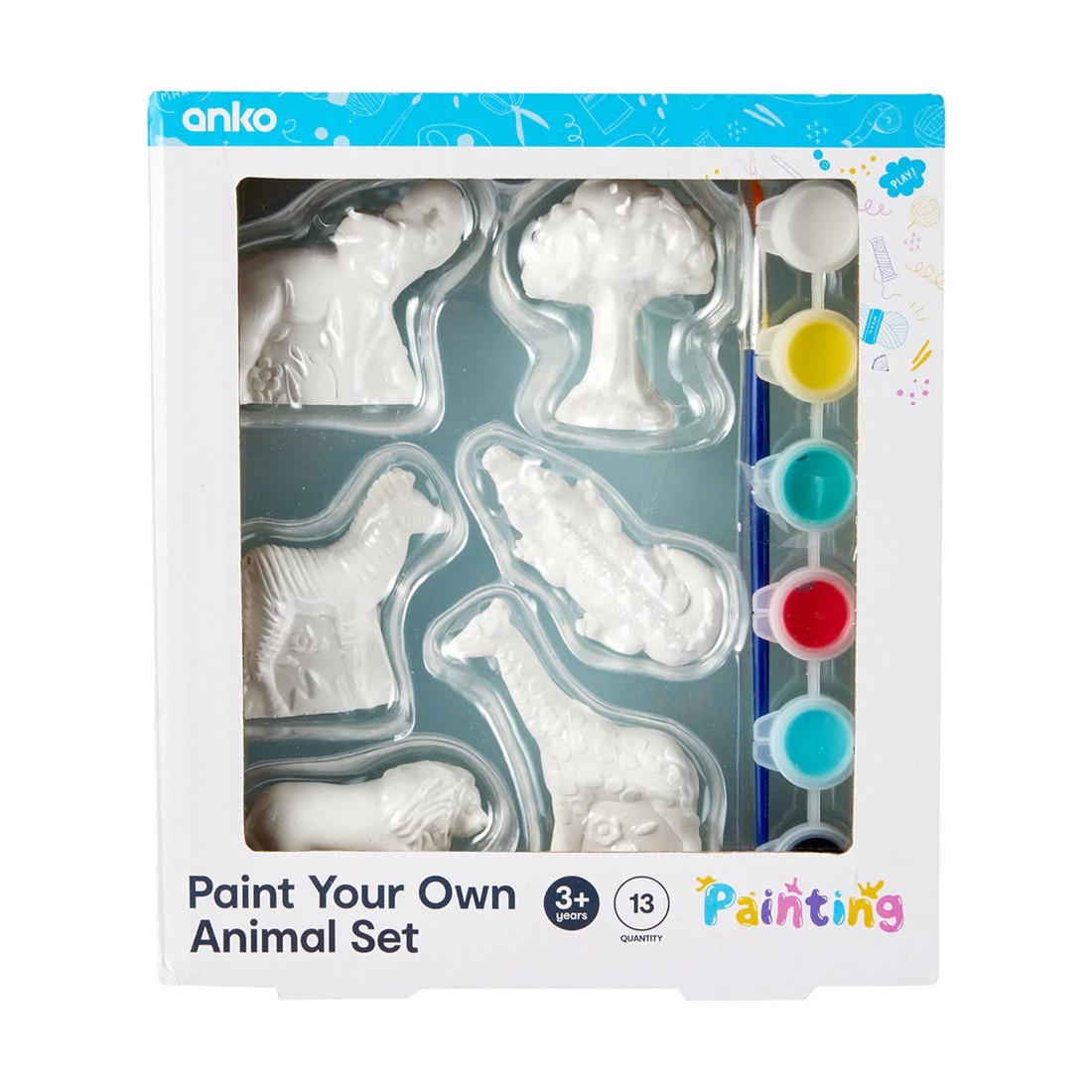 1 13 Piece Paint Your Own Animal Set, 1 of 10