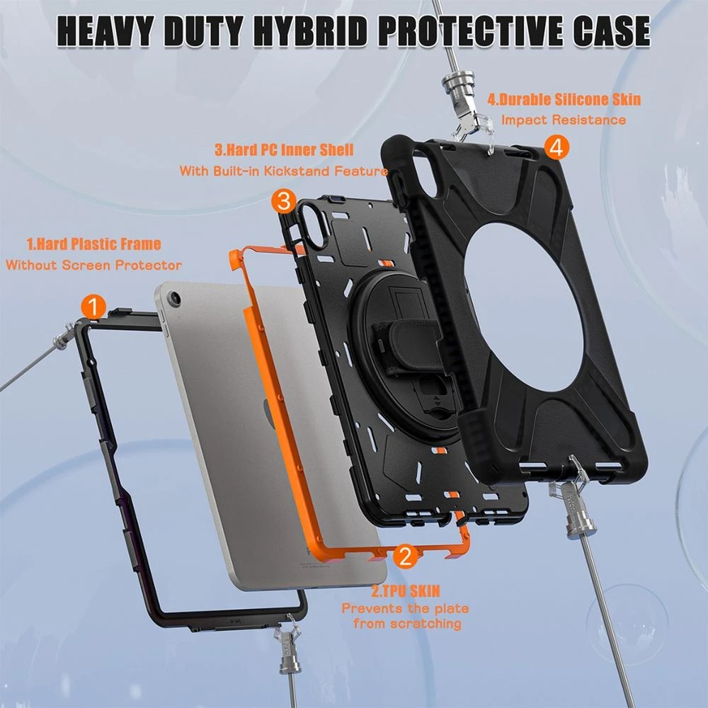 6 J.Burrows Rugged Case iPad A16/10th Gen 10.9" Black w strap, 6 of 8