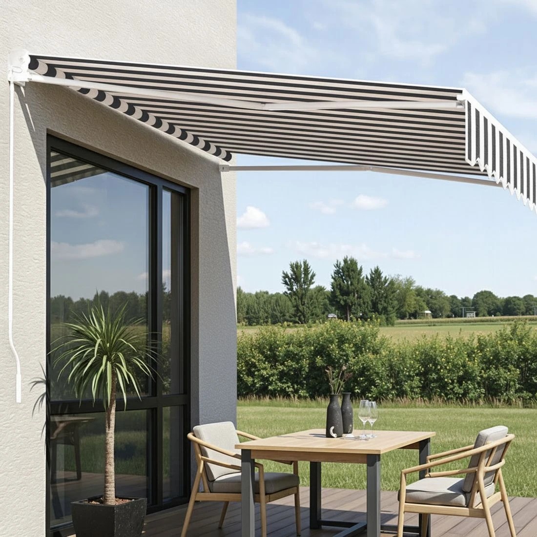 4 Instahut Retractable Folding Arm Awning Motorised Sunshade 5Mx3M - Multi, 4 of 7