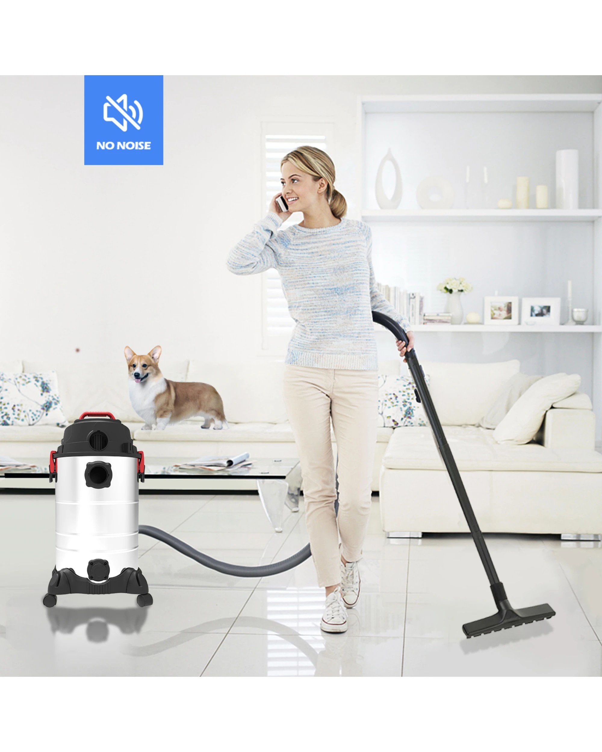 5 Advwin 4 In 1 Wet And Dry Vacuum Cleaner 30l 2000w Blower With High-energy Filter System For Pet Hair Dust Liquid, 5 of 7