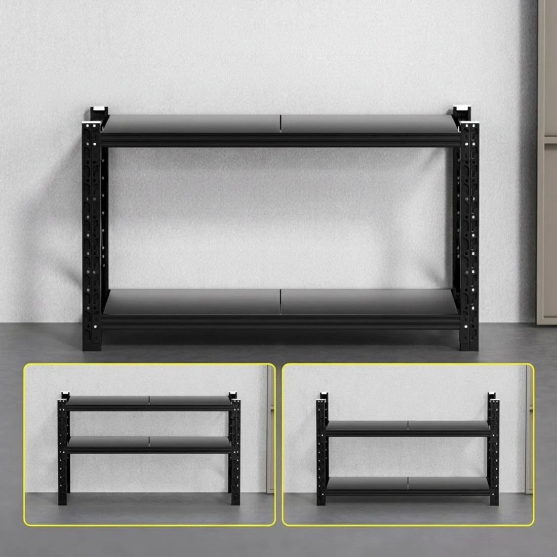 5 Giantz 1.5Mx0.9M Garage Shelving Workbench Warehouse Rack - Black, 5 of 6