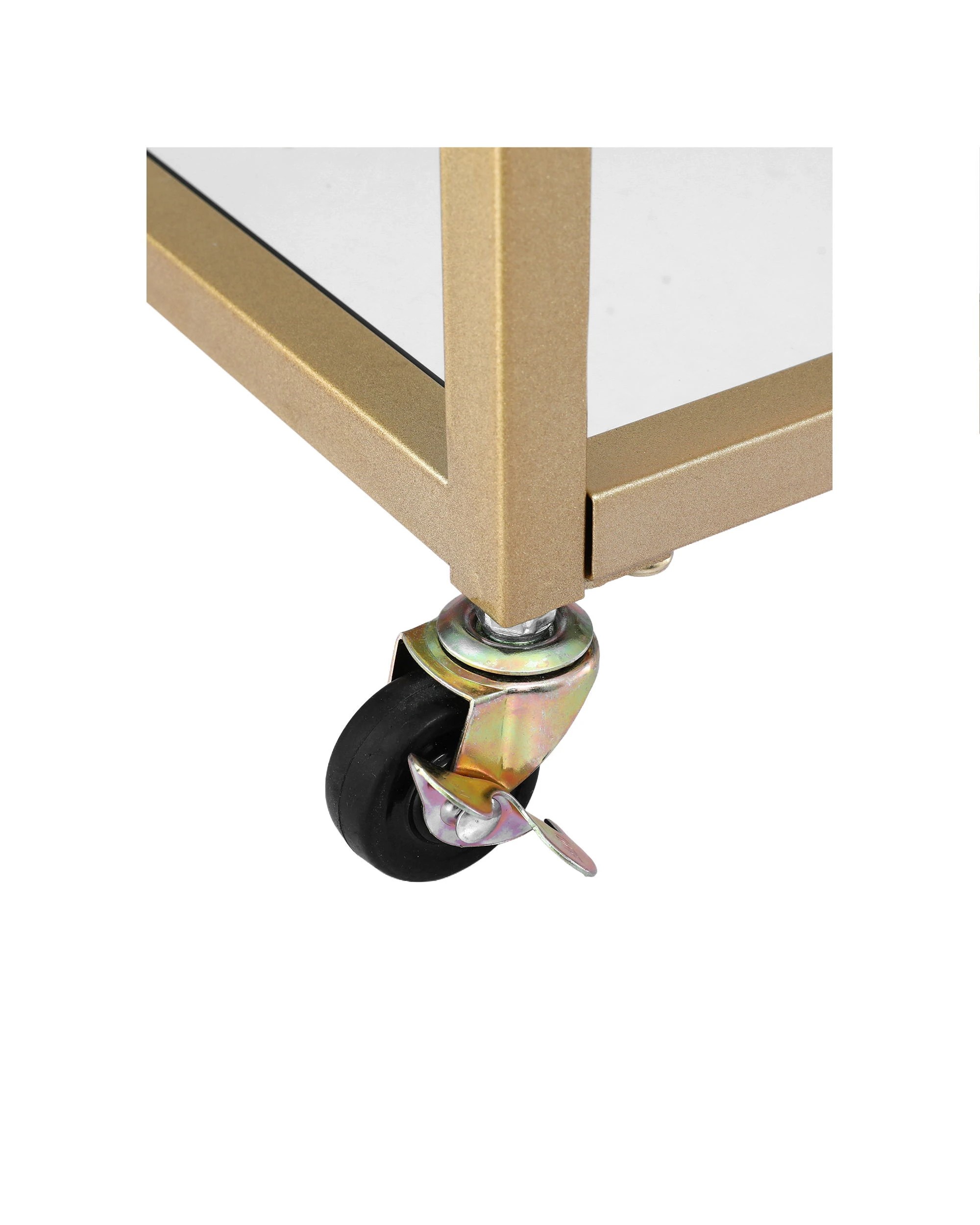 8 Artiss Bar Cart Drinks Trolley Serving Wine Rack Glass Holder Marble 85cm - Gold, 8 of 8