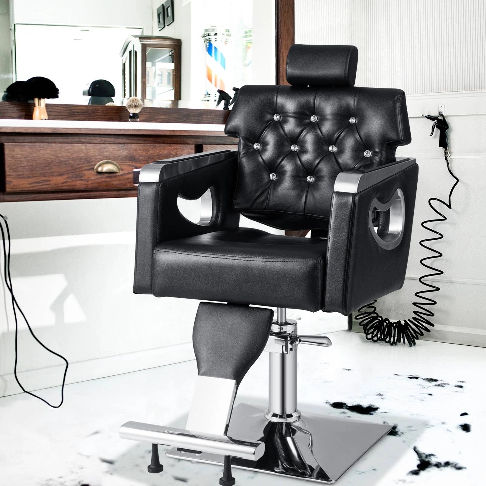 2 Costway Salon Chair Adjustable Styling Salon Chair Barber Hair Dress Chair, 2 of 3