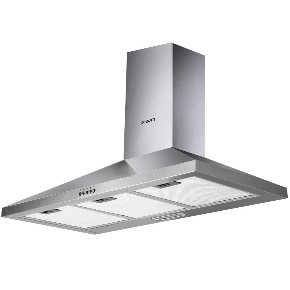 1 Devanti 900mm Range Hood 90cm Rangehood Stainless Steel - Silver, 1 of 6