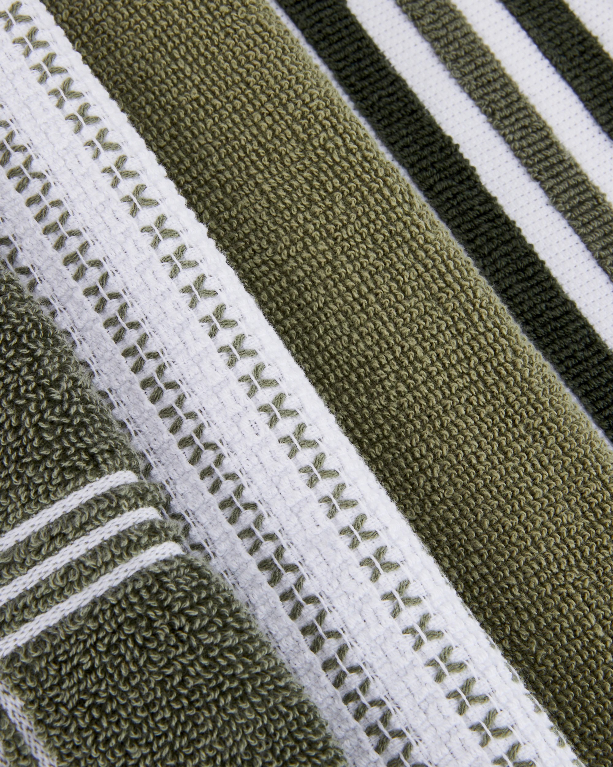 2 4 Pack Green Check Terry Tea Towel, 2 of 7