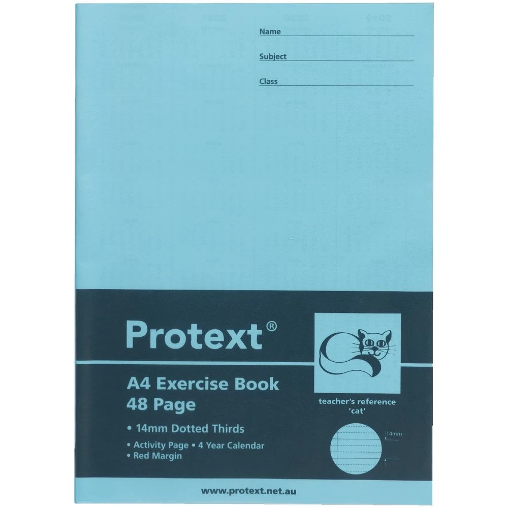 3 Protext A4 70gsm 14mm Dotted Thirds Exercise Book 48 Pg Blue, 3 of 3