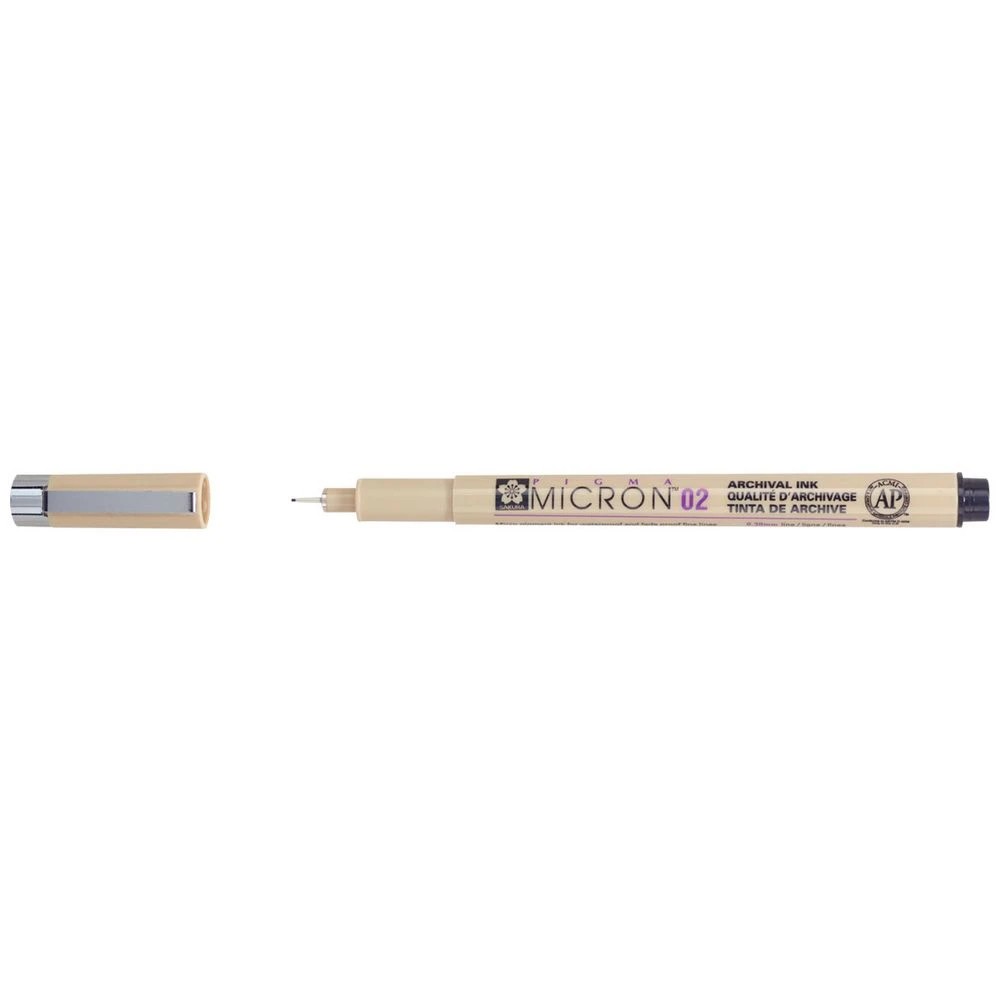 1 Sakura Pigma Micron 02 Pen 0.30mm Black, 1 of 2