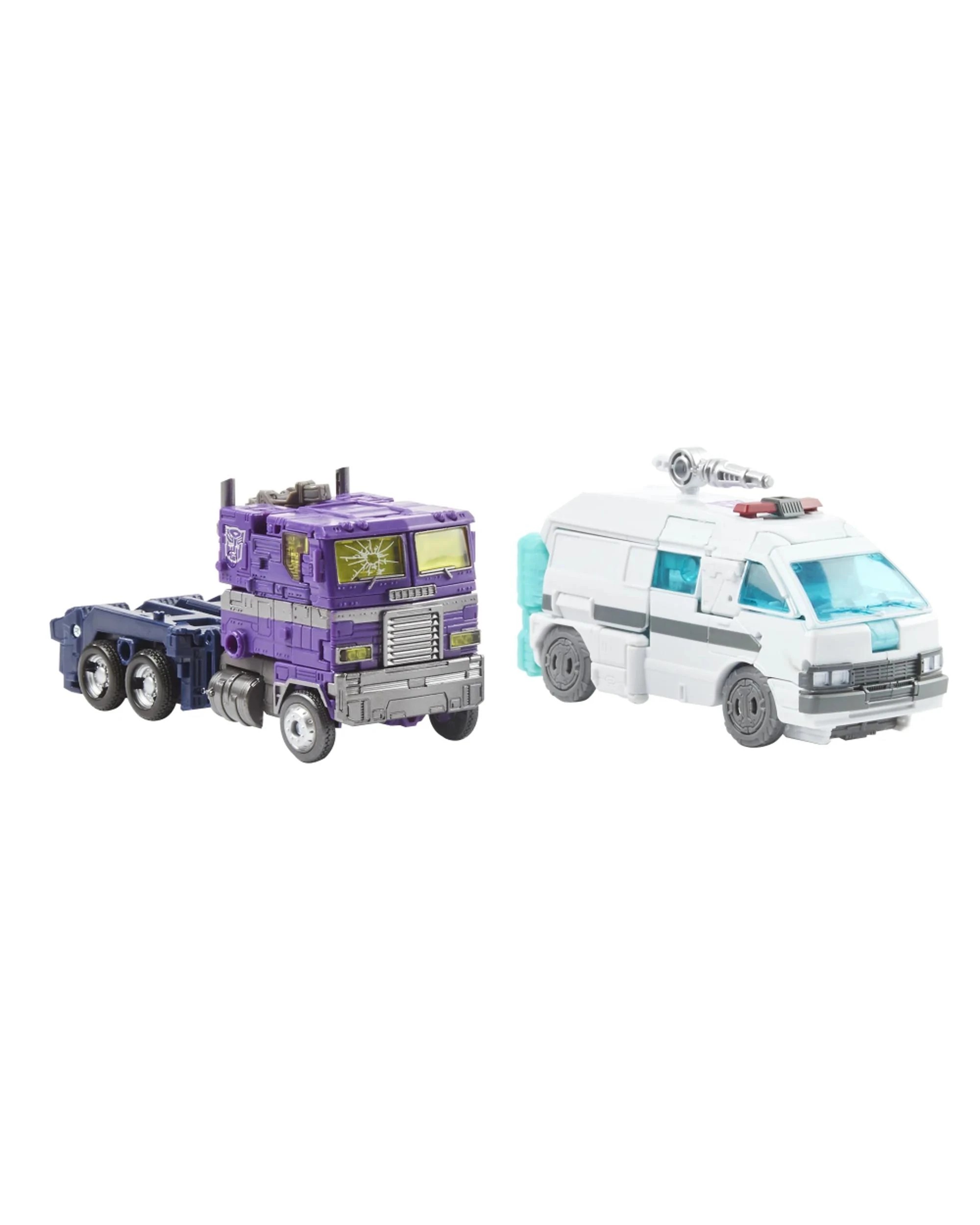 2 Transformers Generations Selects Shattered Glass Ratchet and Optimus Prime Deluxe Class Action Figure, 2 of 6