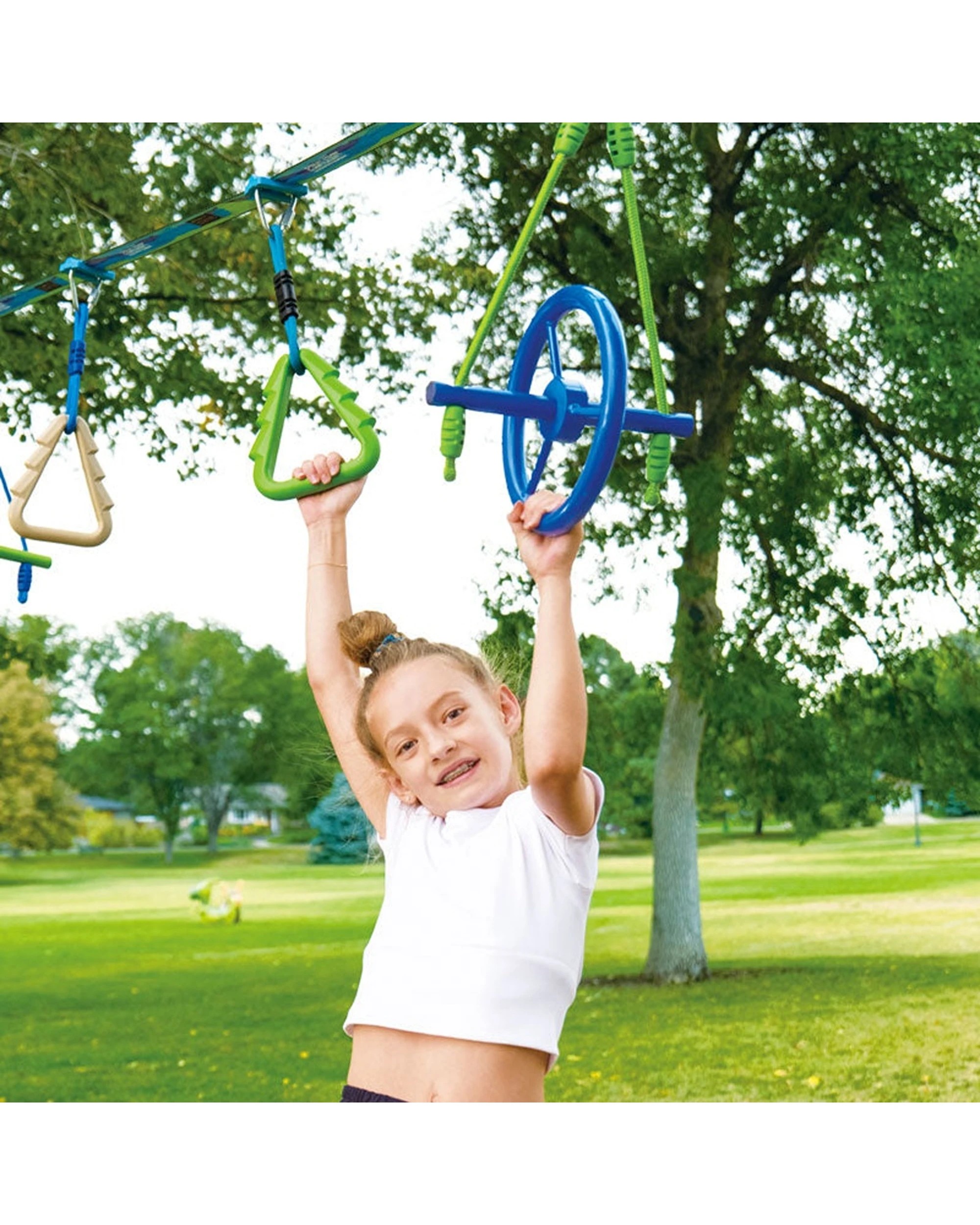 4 Trelines Ninja Vertical Fly Wheel Wheeled Obstacle Course Challenge 25cm - Multi, 4 of 6