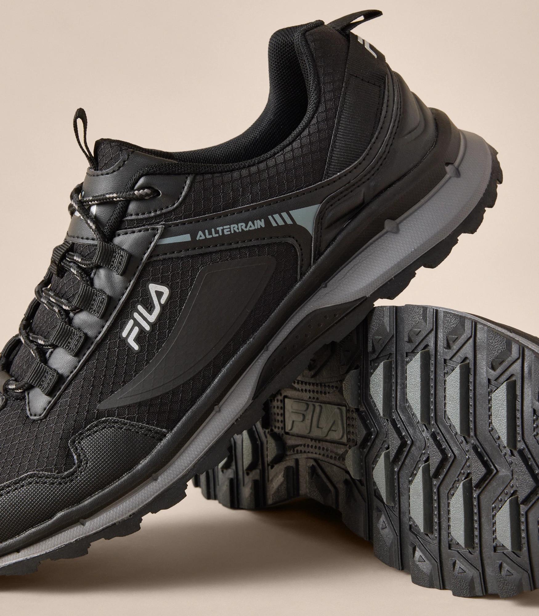 6 Fila Mens Trail Sneakers - Arpino BLACK / GREY, 6 of 6