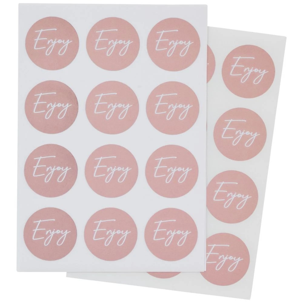 2 Otto Stickers Enjoy Foil Rose Gold, 2 of 2