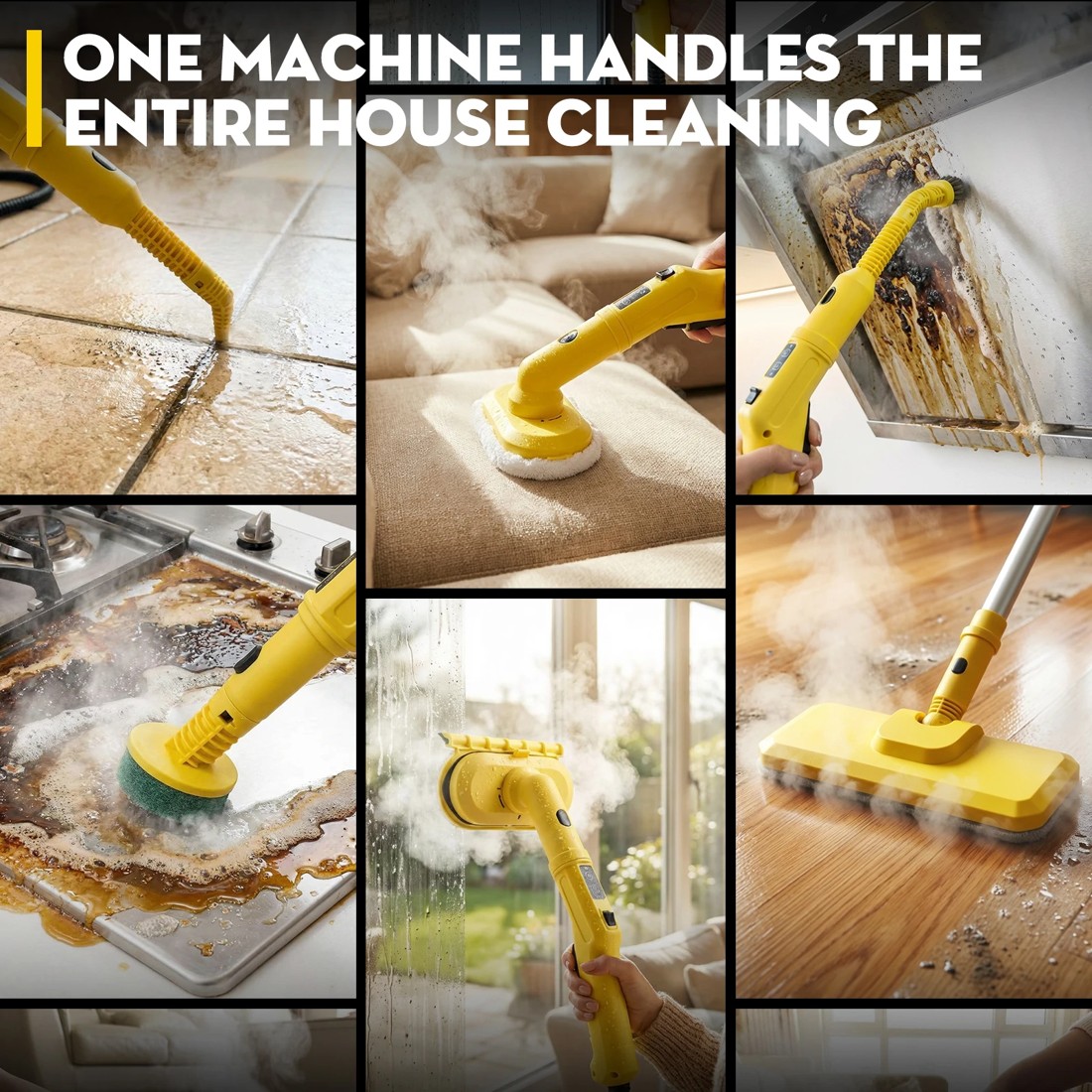 6 ADVWIN 2200W Heavy Duty Steam Cleaner, Industrial High-Pressure& Temp Steamer, 6 of 7