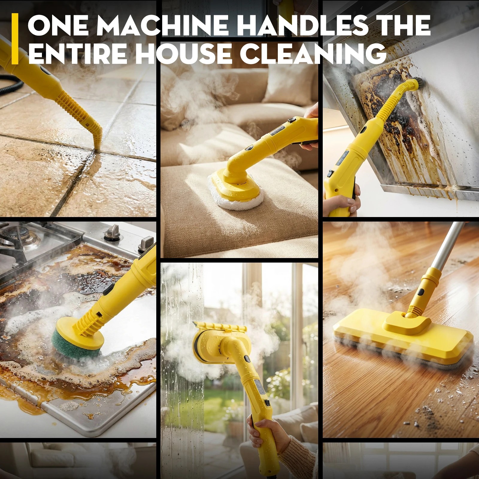 6 ADVWIN 2200W Heavy Duty Steam Cleaner, Industrial High-Pressure& Temp Steamer, 6 of 7