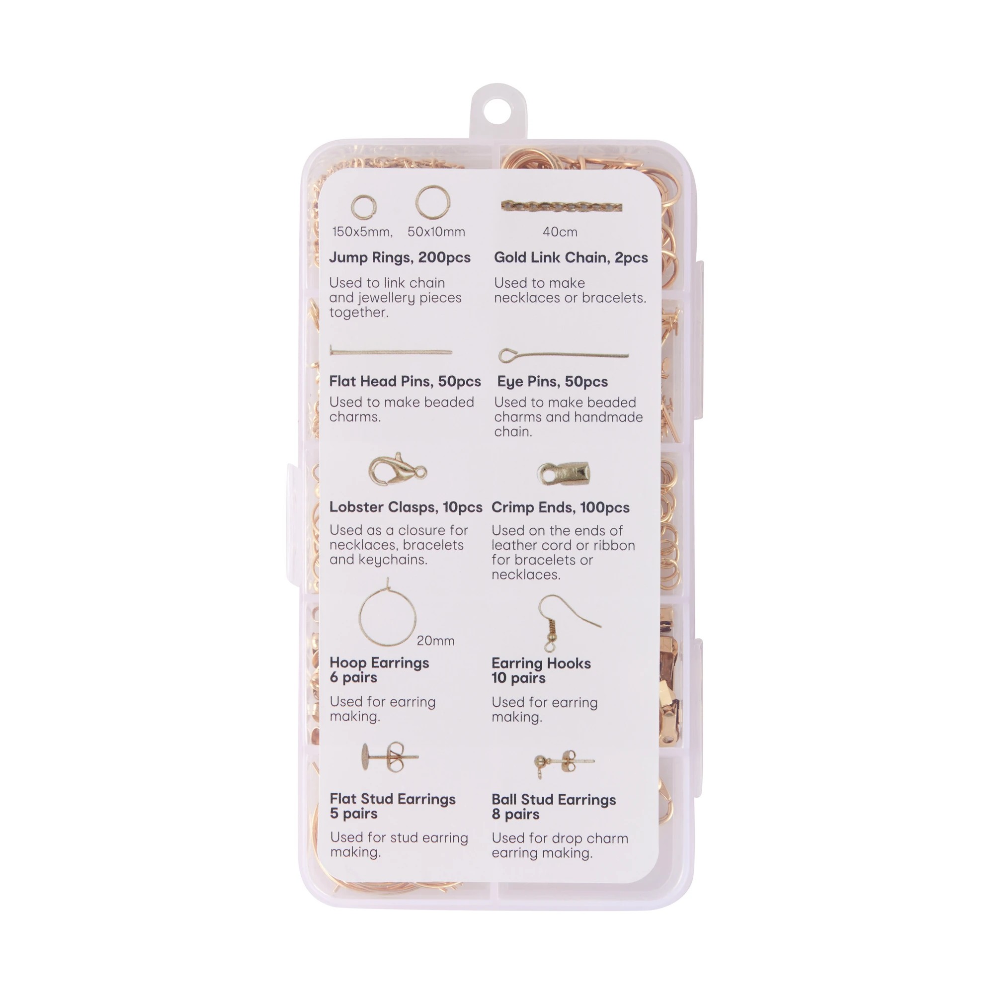 8 Jewellery Making Set - Gold Look, 8 of 8