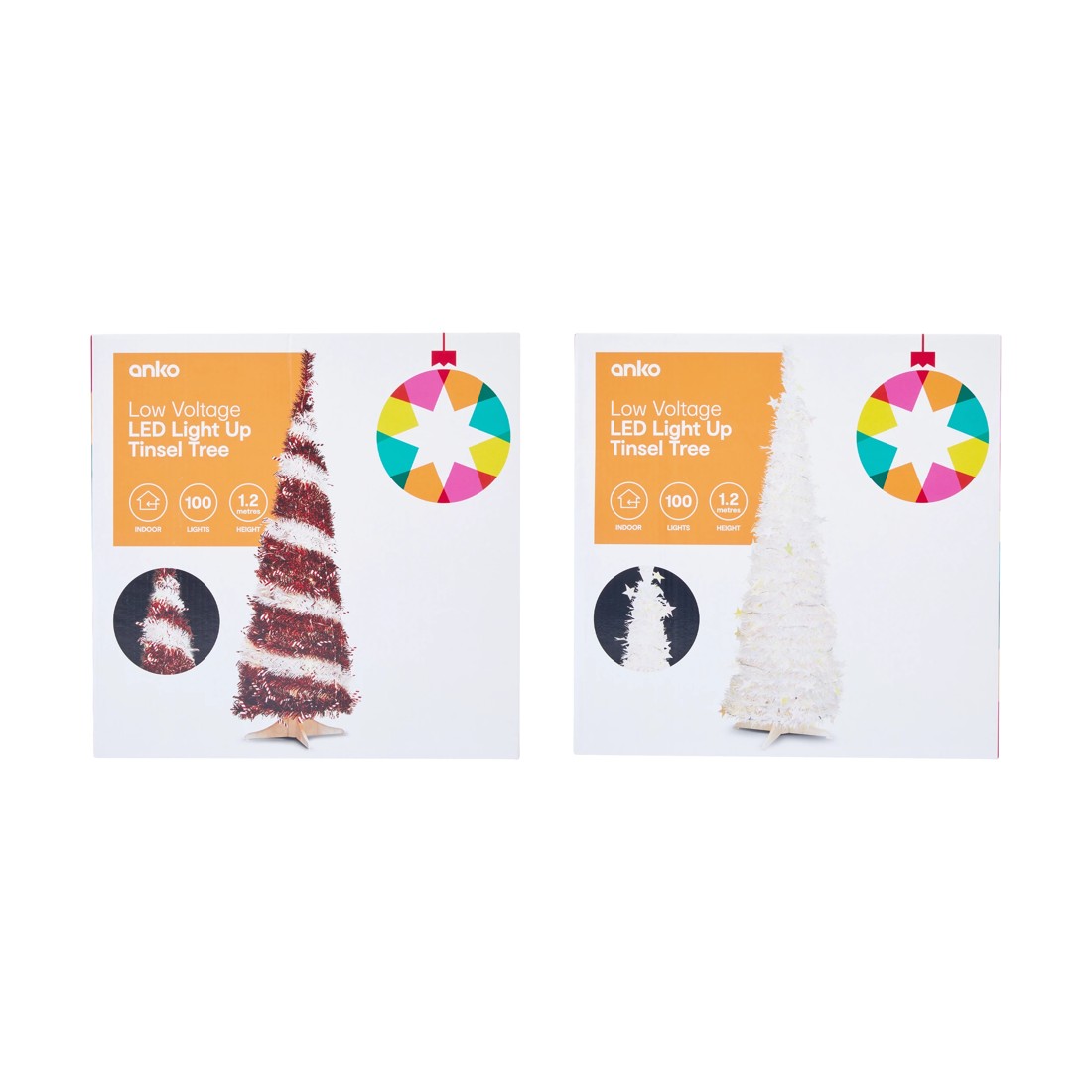 7 Low Voltage LED Light Up Tinsel Tree - Assorted, 7 of 8