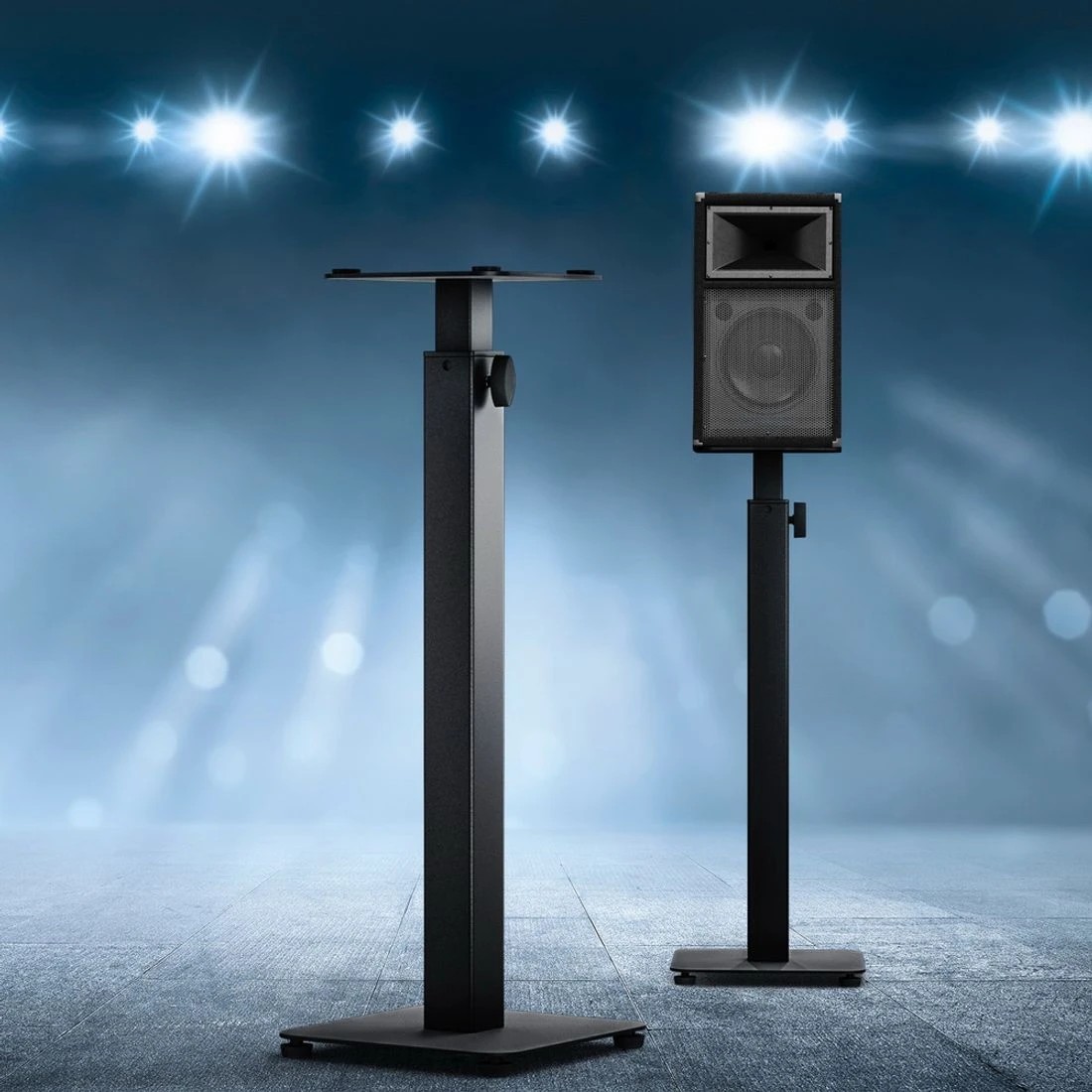 6 Alpha Speaker Stand 70-117cm Adjustable Height 2pcs - Black, 6 of 6