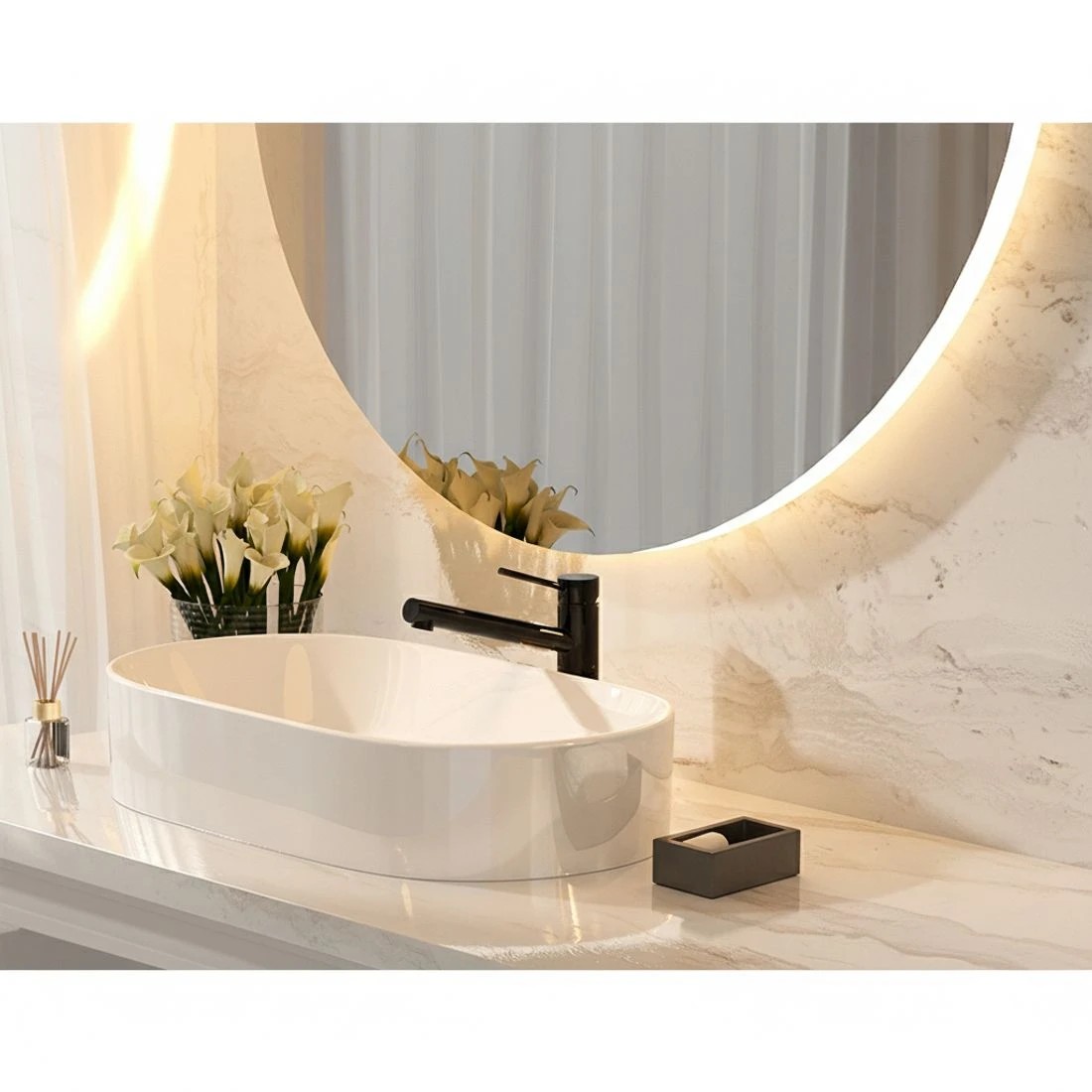 2 Cefito Bathroom Basin Ceramic Vanity Sink Hand Wash Bowl 52x31cm - White, 2 of 4