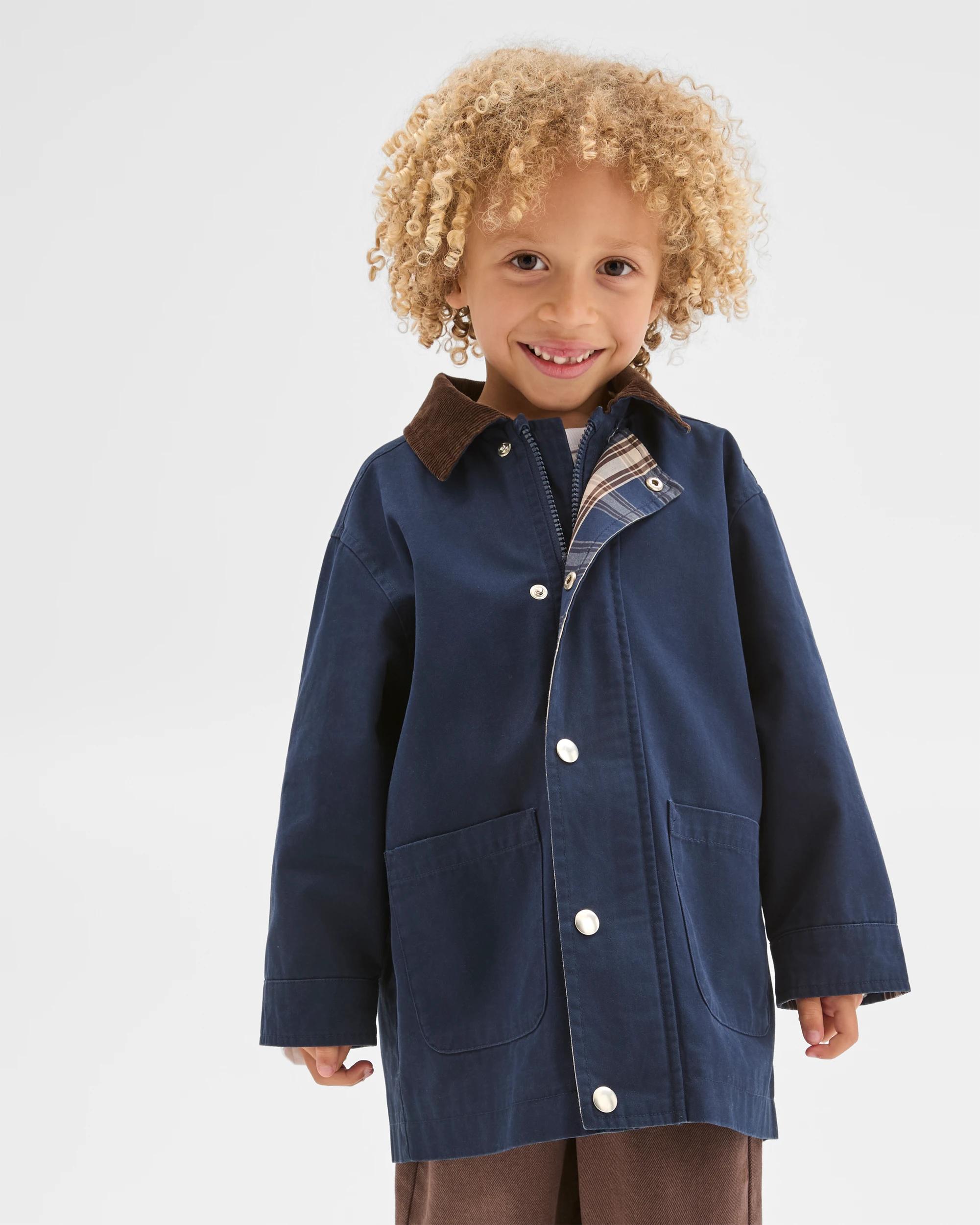 4 Target Kids Australian Cotton Barn Jacket NAVY, 4 of 7