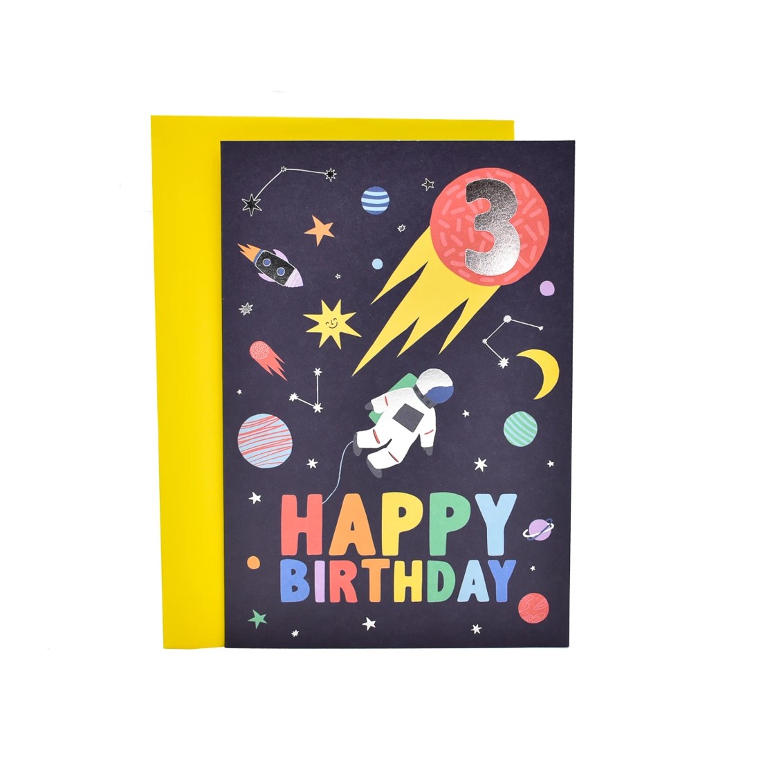 1 Hallmark Birthday Card Age 3 - Space, 1 of 3