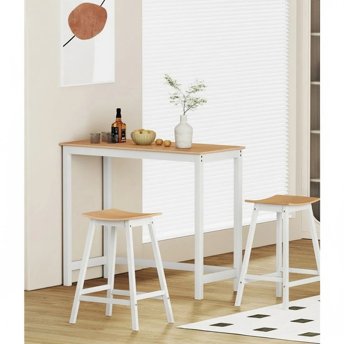 5 Artiss 2x Bar Stools Wooden Chairs Oak - Natural, 5 of 5