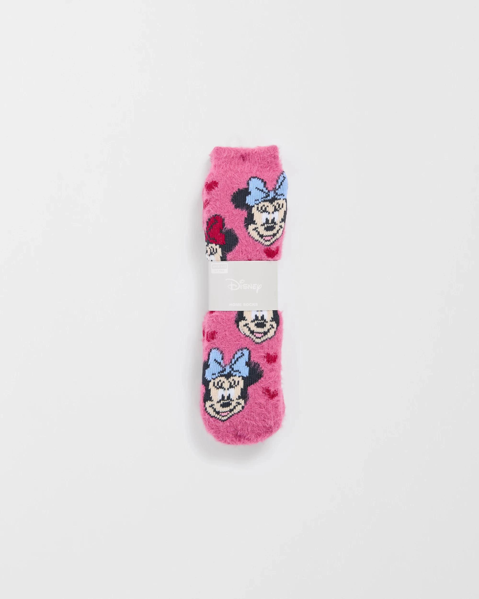 4 Disney Minnie Mouse Sherpa Lined Home Socks MINNIE, 4 of 4