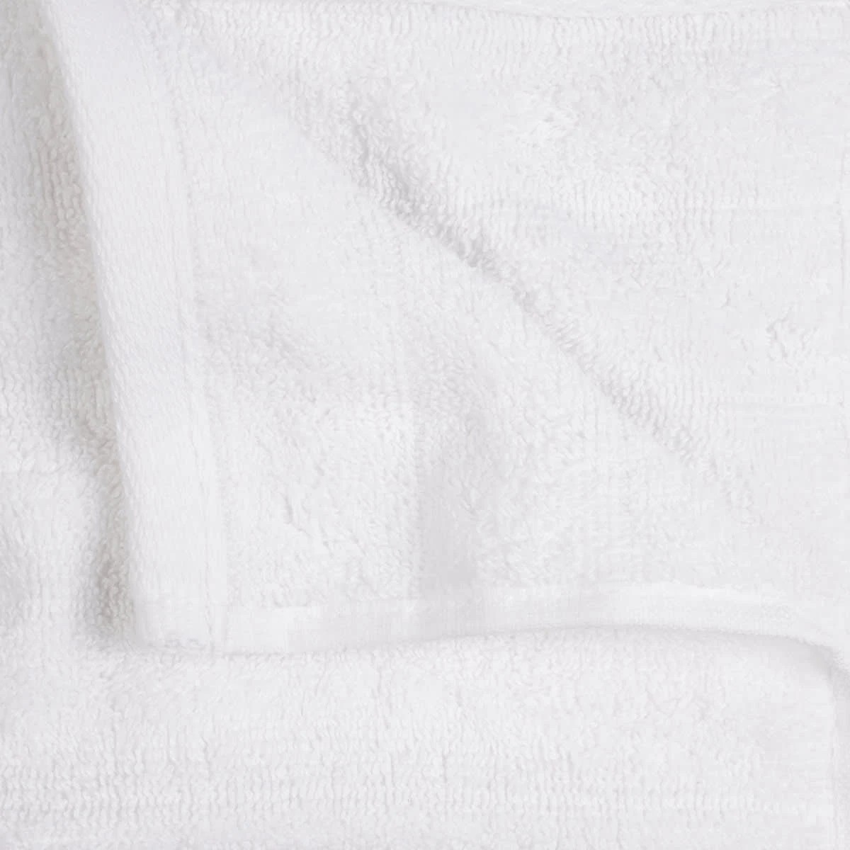 2 Thick Ribbed Australian Cotton Face Washer - White, 2 of 5