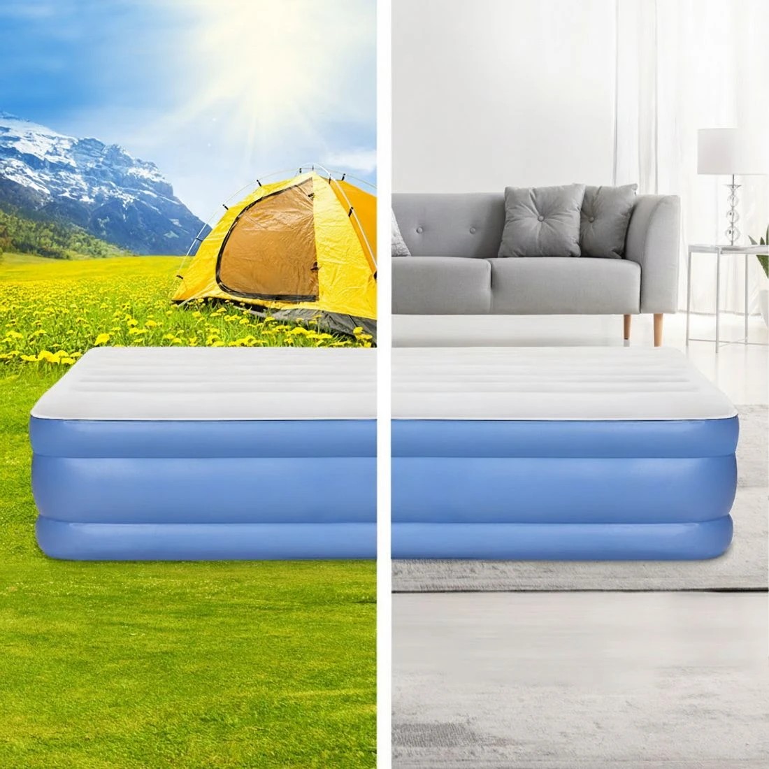 4 Weisshorn Air Mattress Queen Inflatable Bed 50cm Air bed - Queen Bed - Multi, 4 of 7