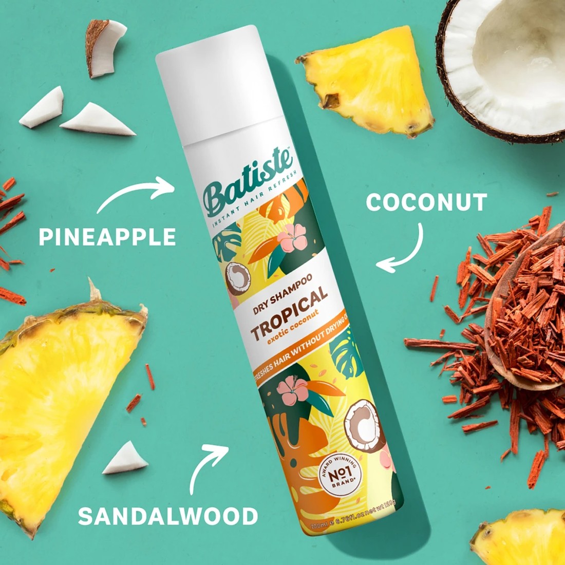 3 Batiste 50ml Tropical Dry Shampoo, 3 of 6