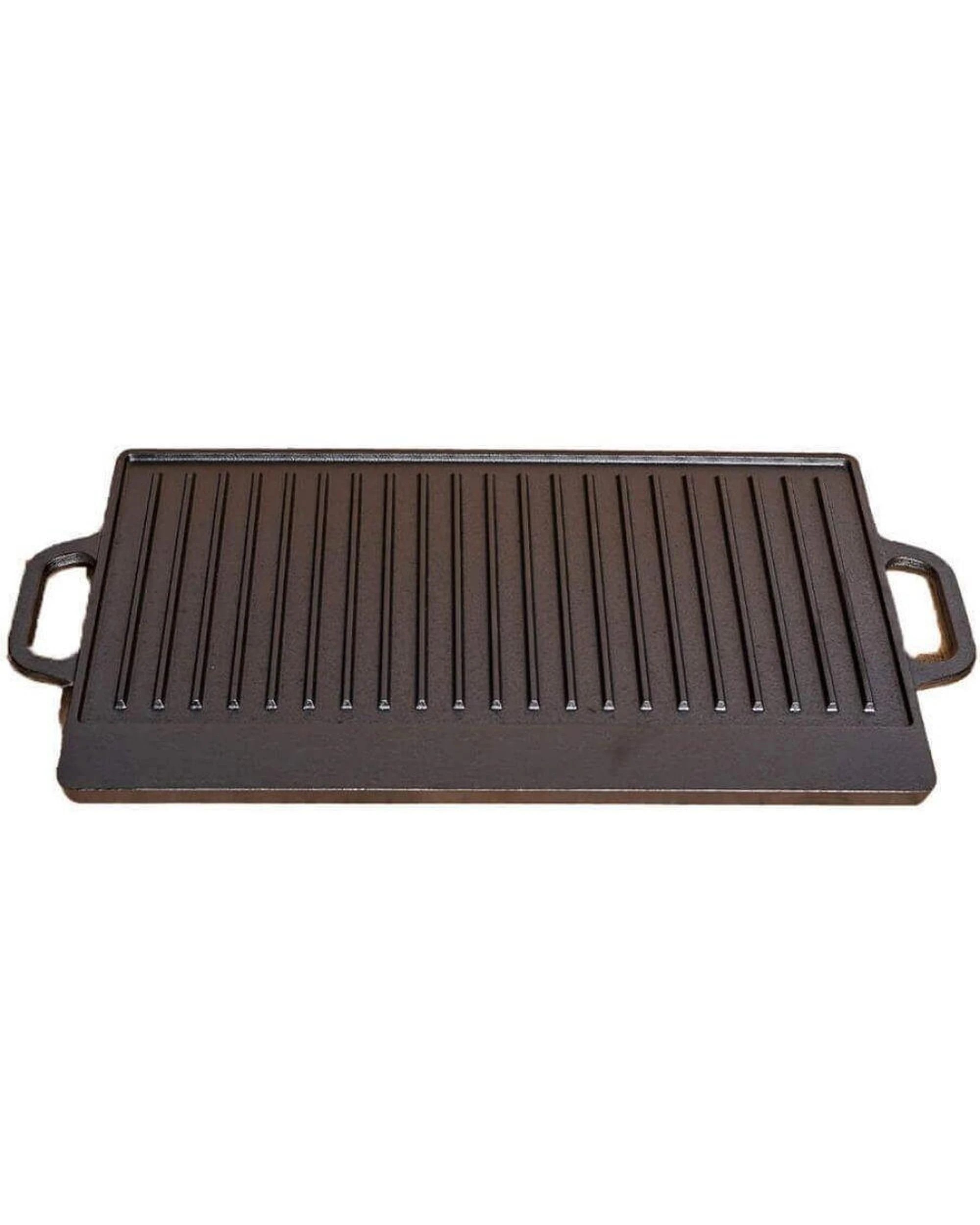 6 Flaming Coals Cast Iron Griddle Hotplate 50cm x 25cm, 6 of 6