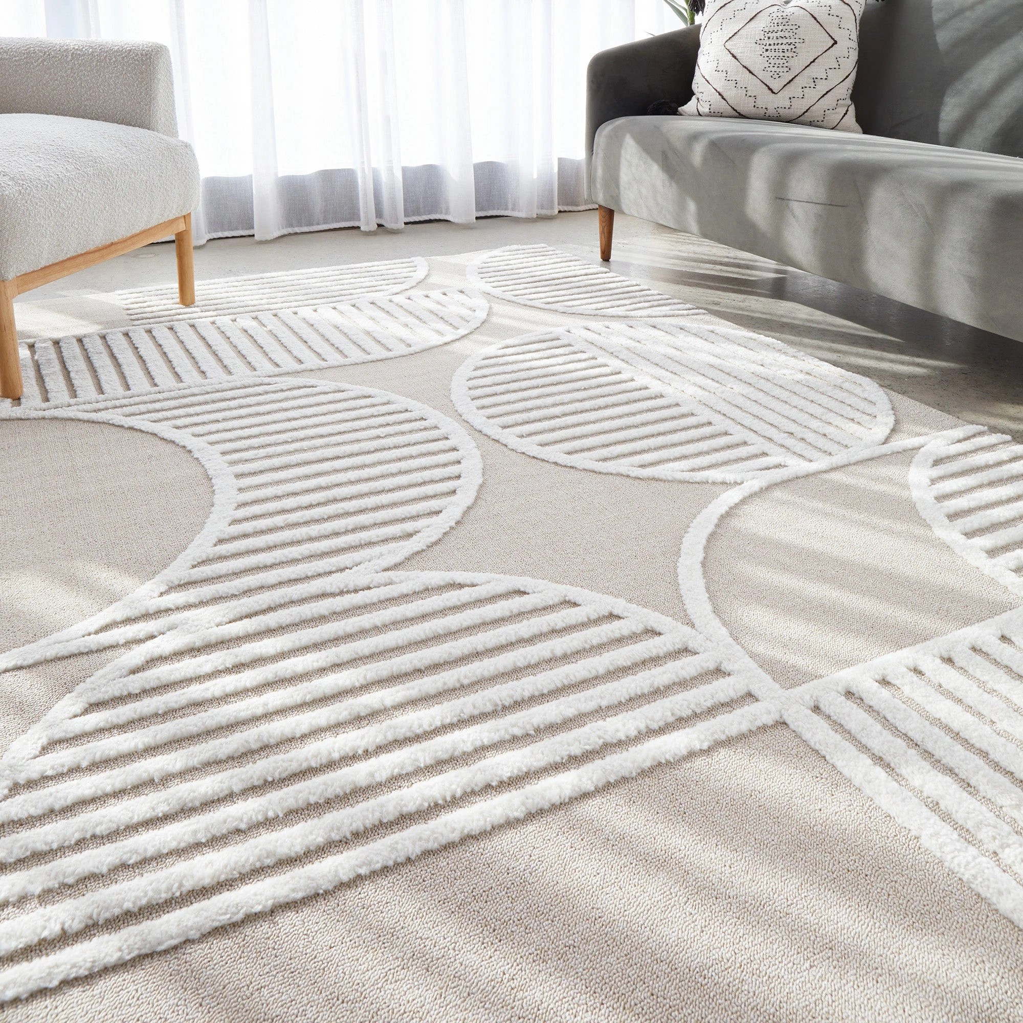 2 Common Ground Rugs Nirvana Leo 230x160cm - Medium Floor Rug - Beige, 2 of 7