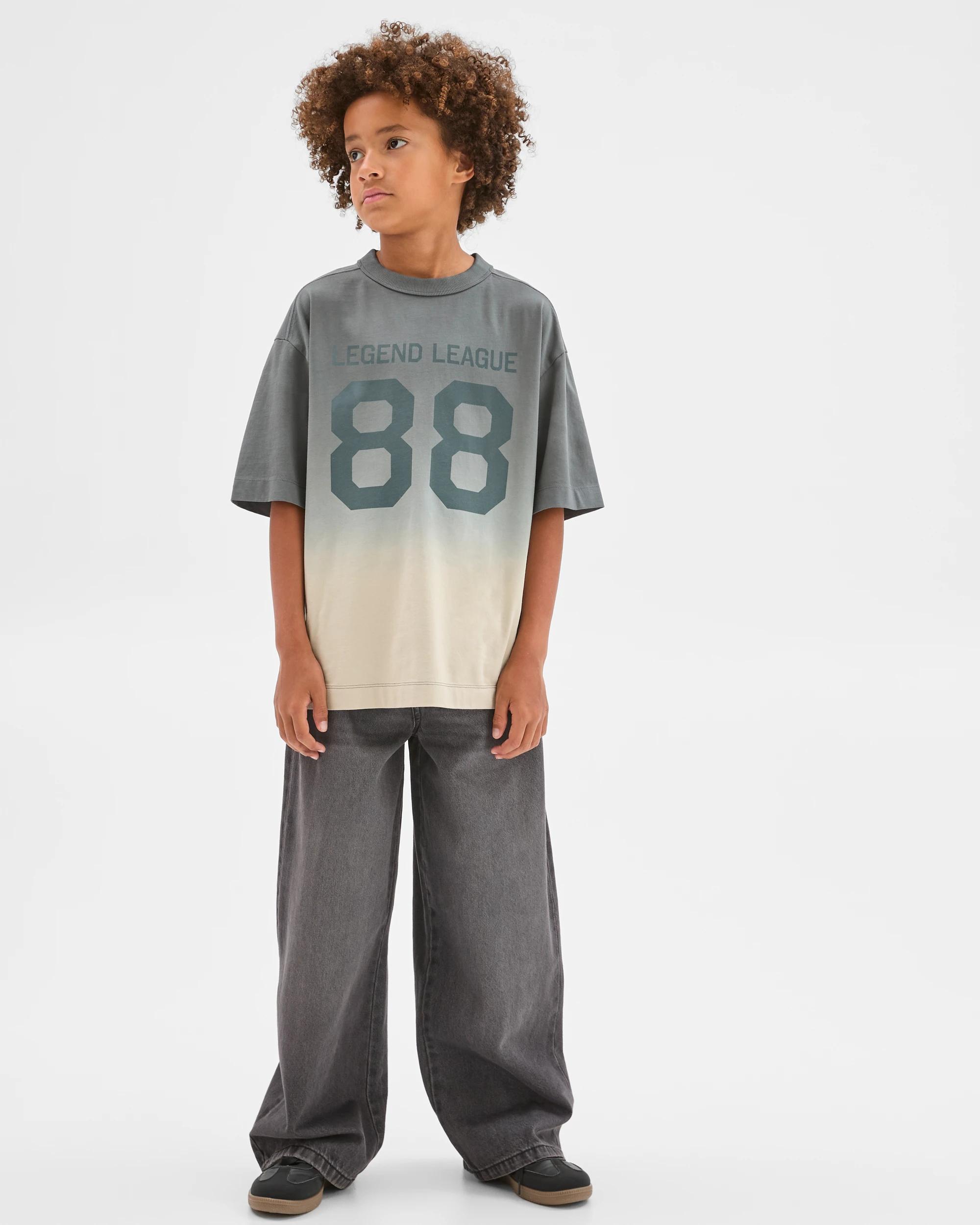 1 Target Kids Australian Cotton Oversized Dip Dye T-Shirt DARK BLUE, 1 of 5