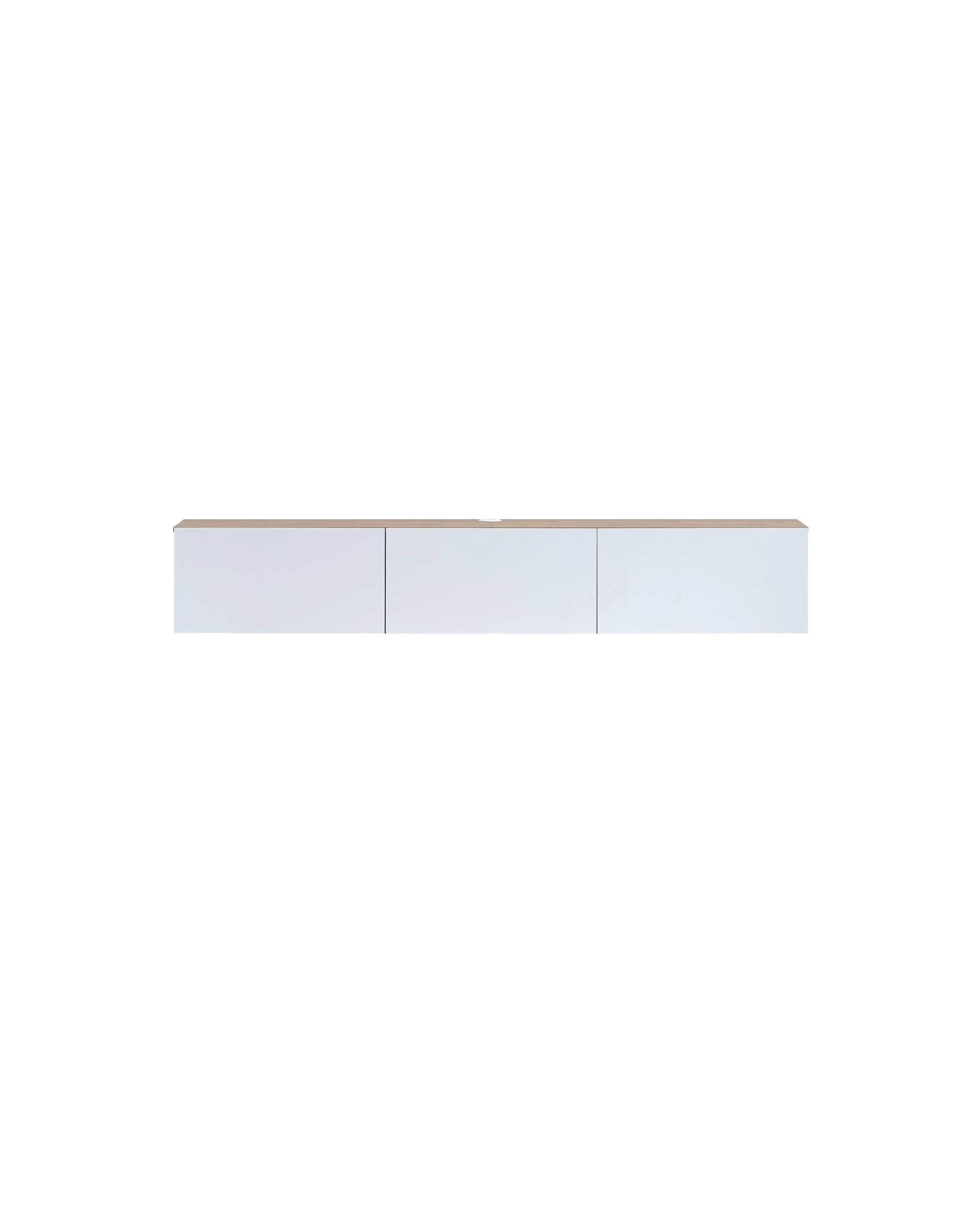 4 Kodu Wall Mount Entertainment TV Unit Floating 3 Doors 180cm - White, 4 of 7