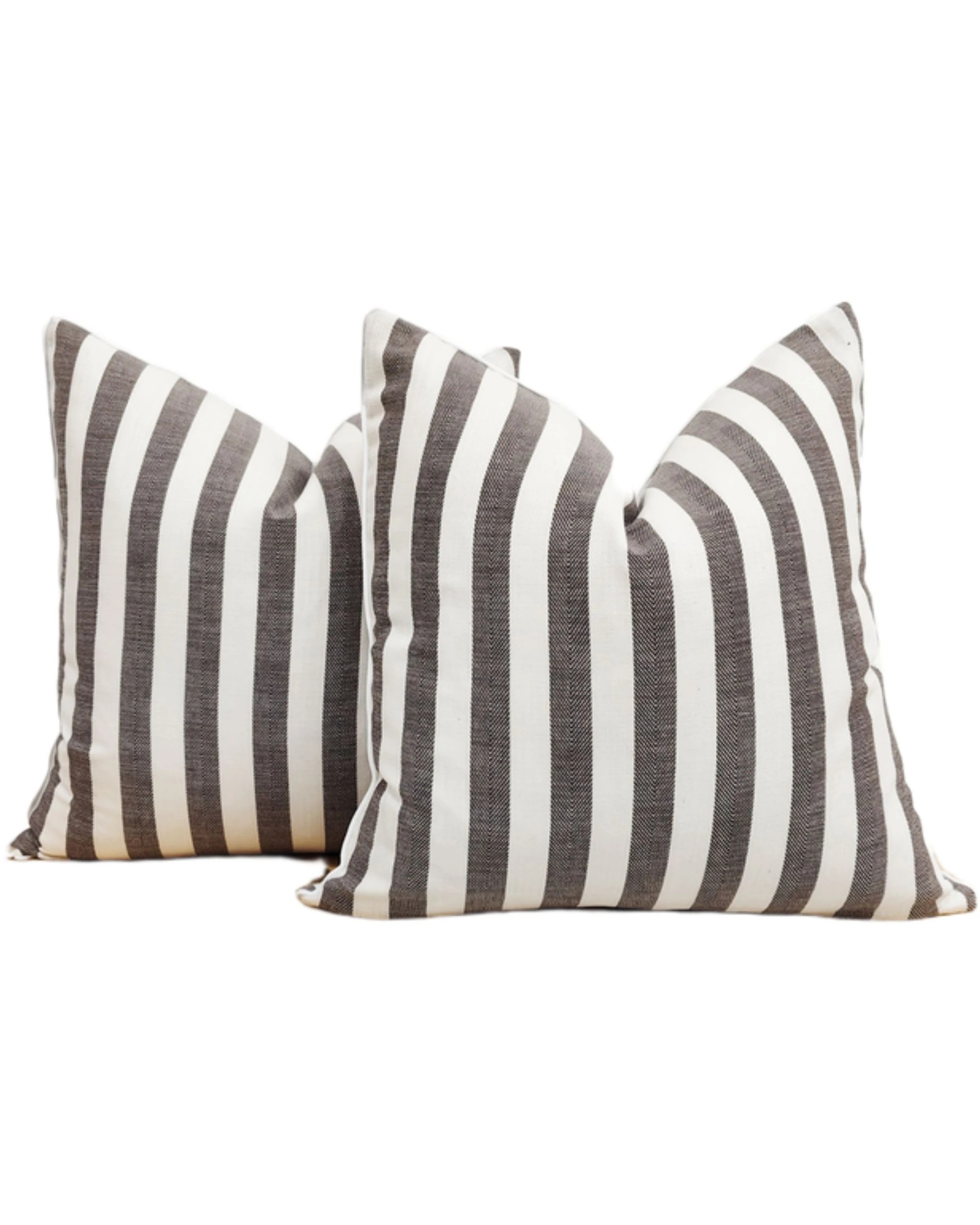 1 Gioia Casa 2-Pack Yarn-Dyed Linen Cotton Cushion Covers 45x45cm - Cocoa, 1 of 3