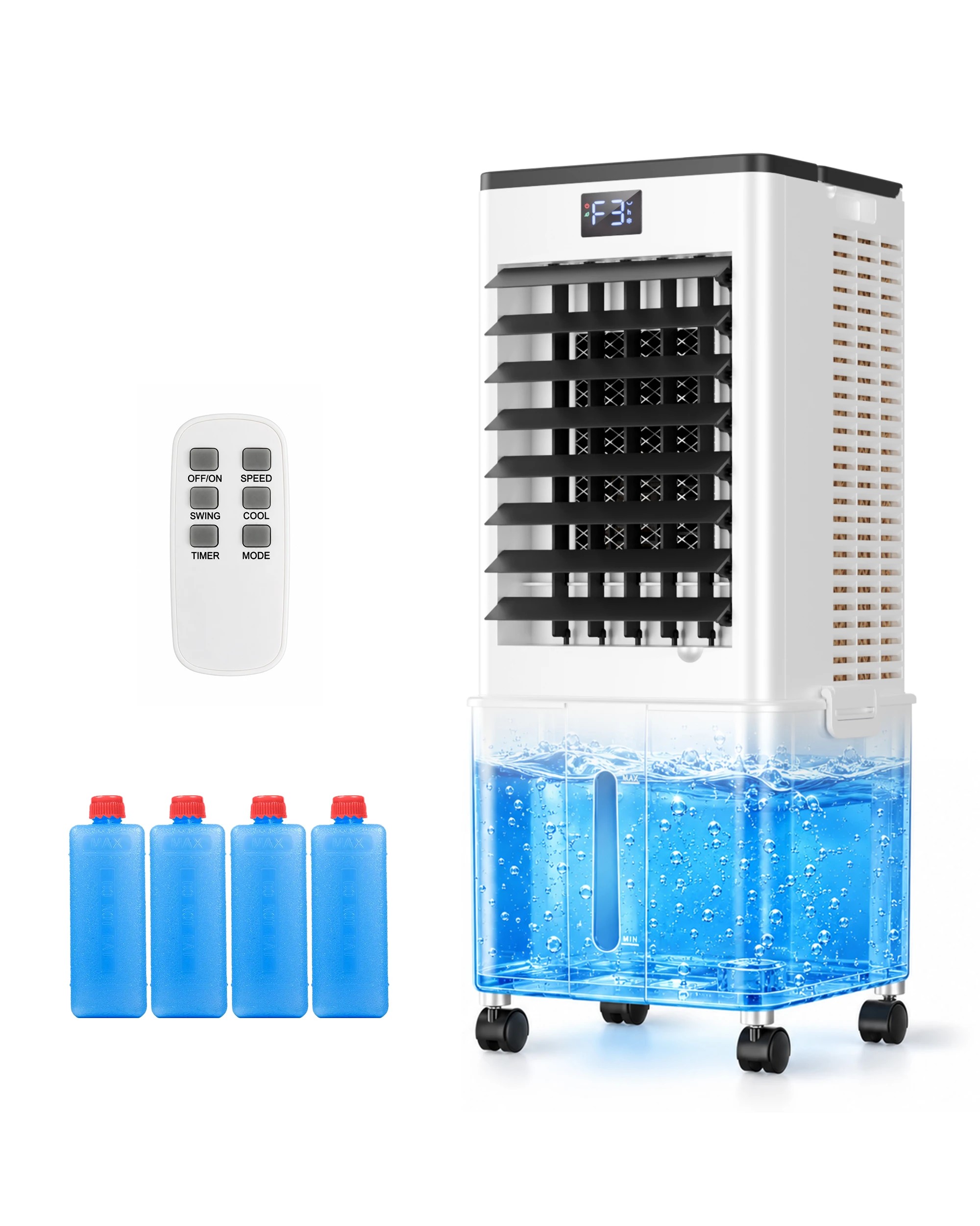 1 Advwin 3 in 1 Evaporative Air Cooler 10L Air Conditioner Fan with 12H Timer, 1 of 8