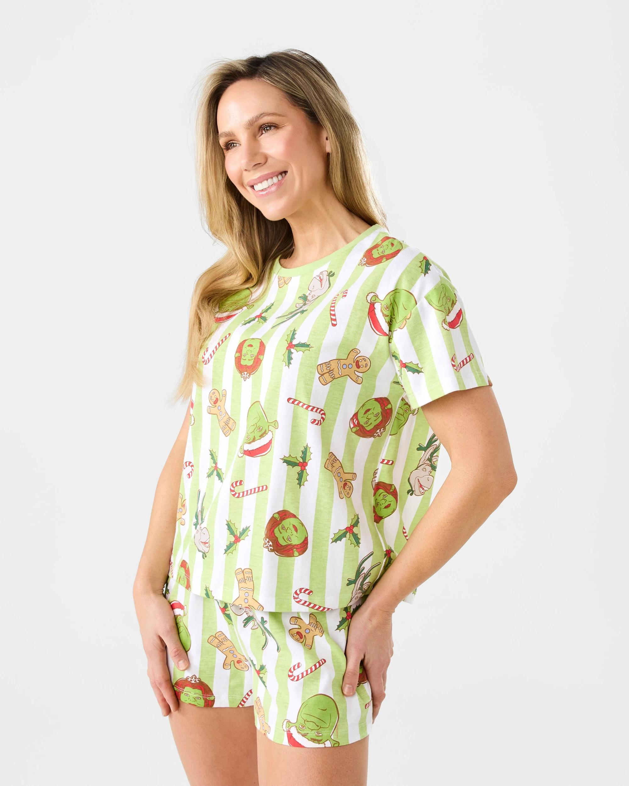 3 Family Matching Christmas Shrek Womens Pyjama Set Shrek Xmas, 3 of 9