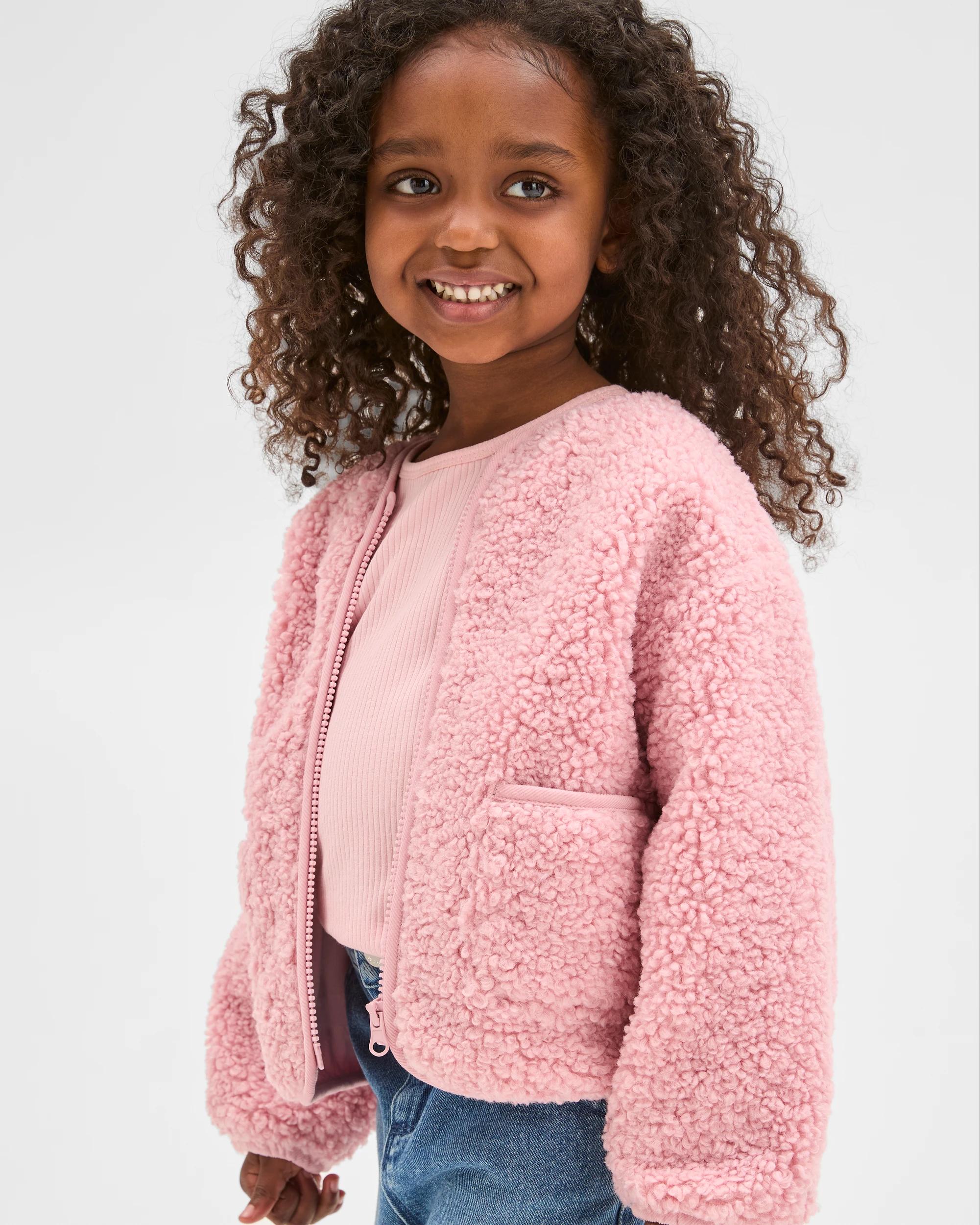 7 Target Kids Long Sleeve Teddy Jacket PINK, 7 of 8