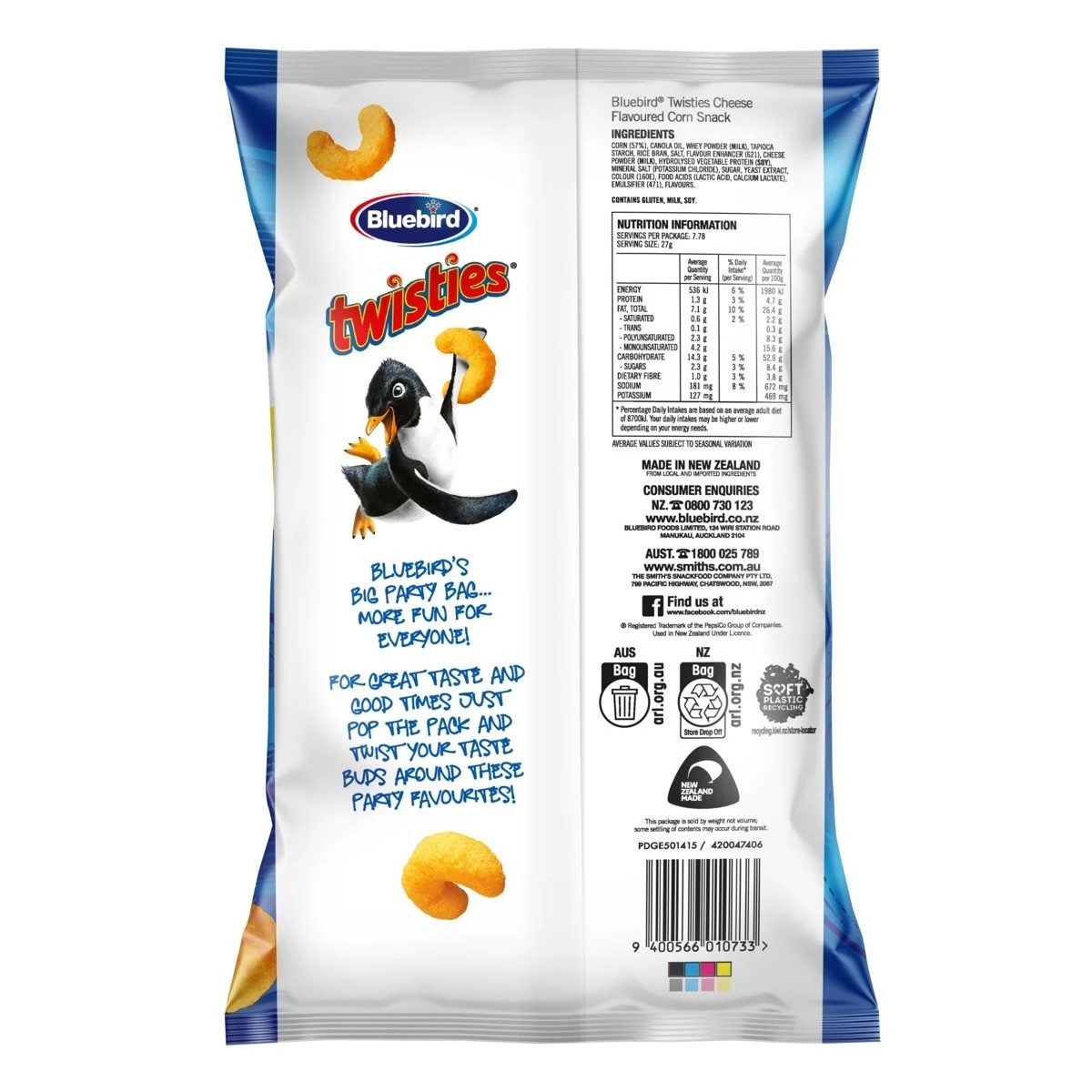 2 Bluebird Twisties Party Bag 210g, 2 of 2