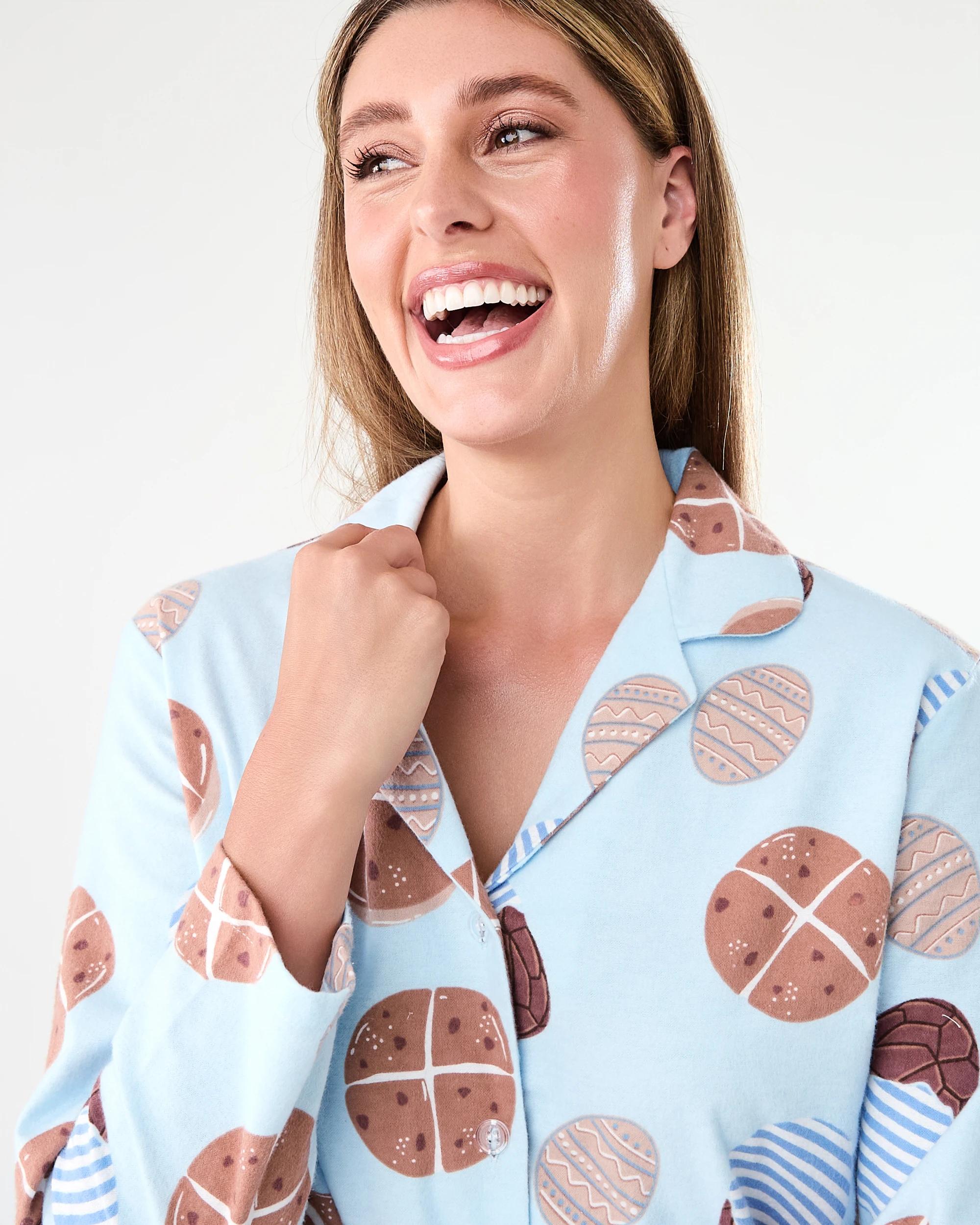 4 Family Matching Easter Cotton Flannel Pyjama Set Blu Sweets, 4 of 7