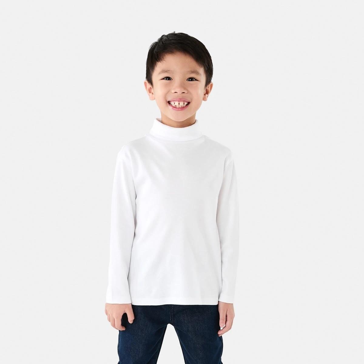 1 Long Sleeve Skivvy Top White, 1 of 8
