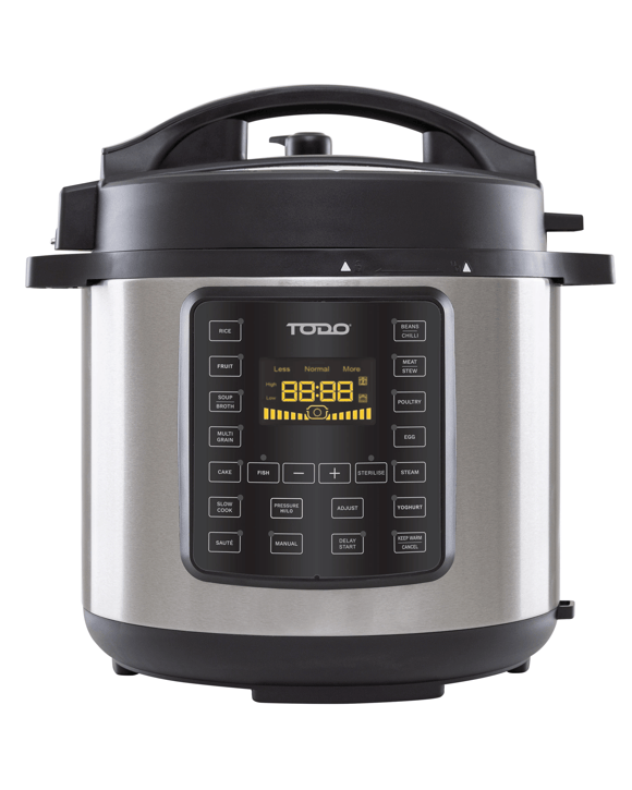 TODO 6L Electric Pressure Cooker 15 Preset Functions 1000W Non-Stick Cooking Pot