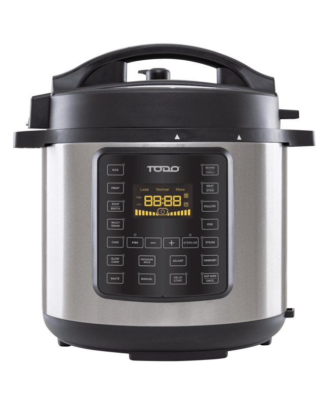 TODO 6L Electric Pressure Cooker 15 Preset Functions 1000W Non-Stick Cooking