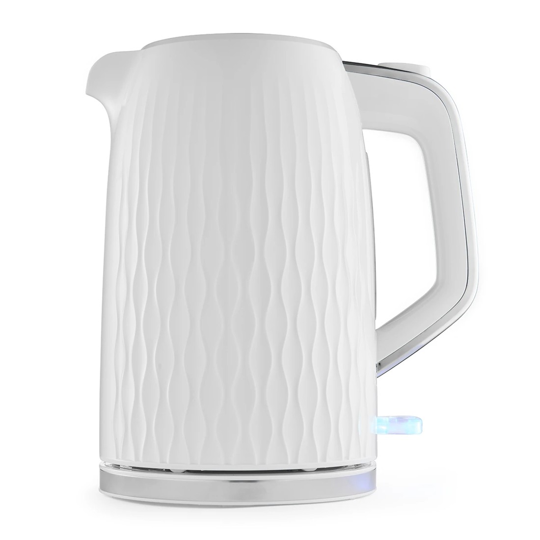 1 1.7L Kettle - White and Silver Look, 1 of 8