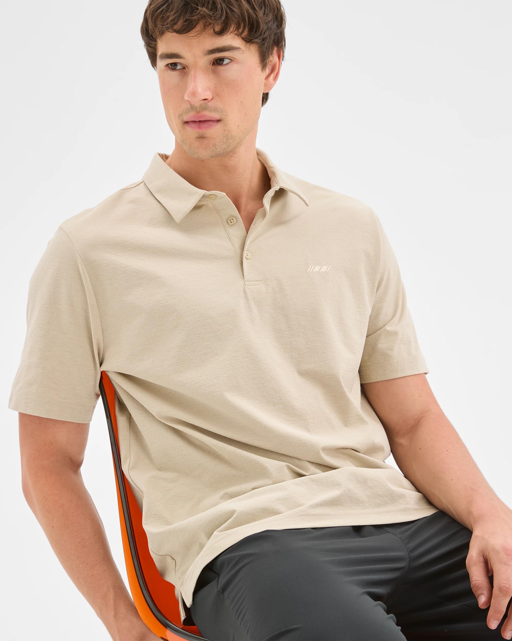 1 Target Active Lifestyle Stretch Polo Top AGATE GREY, 1 of 6